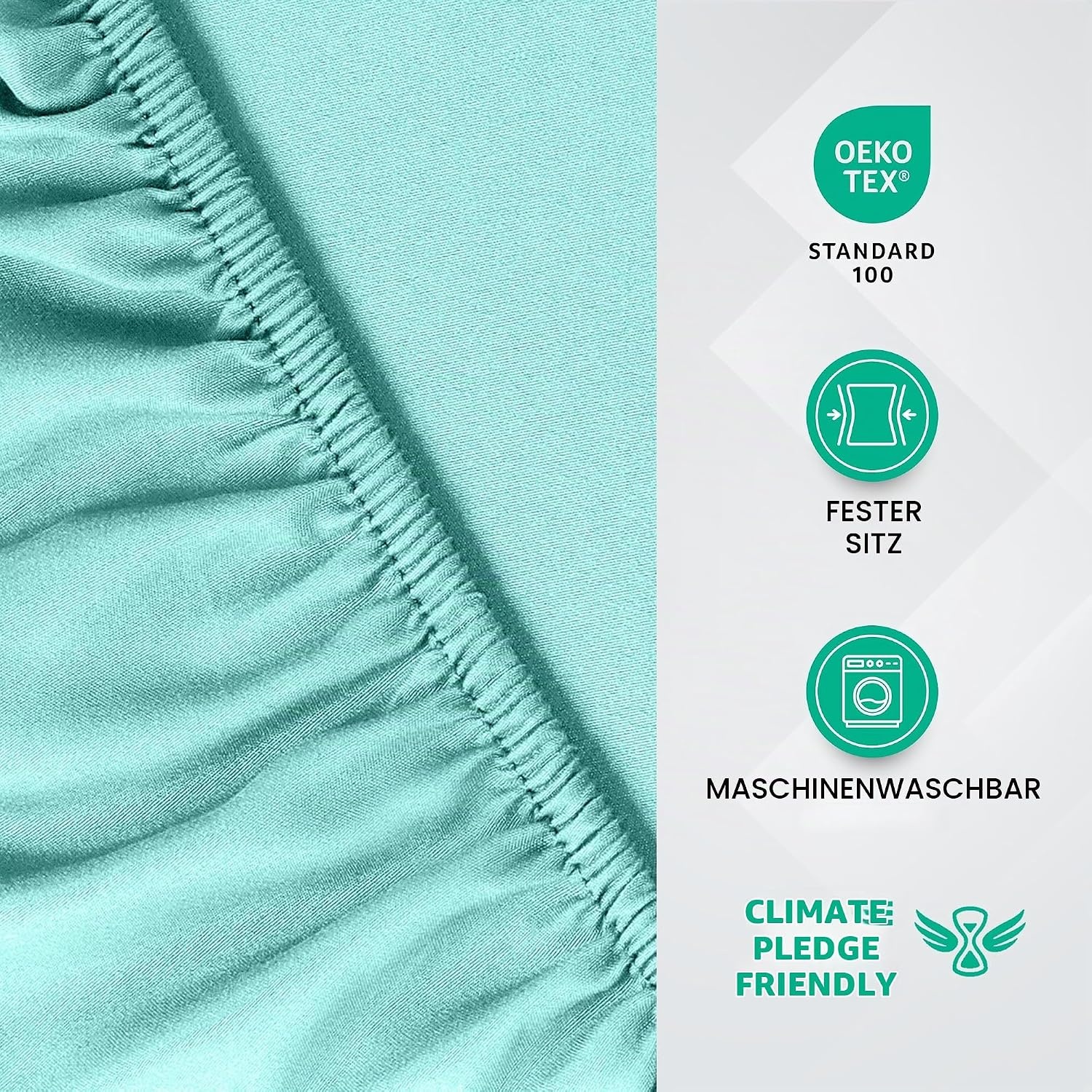 image:imageUtopia Bedding Spannbettlaken 135x190cm LilaSpa Blau