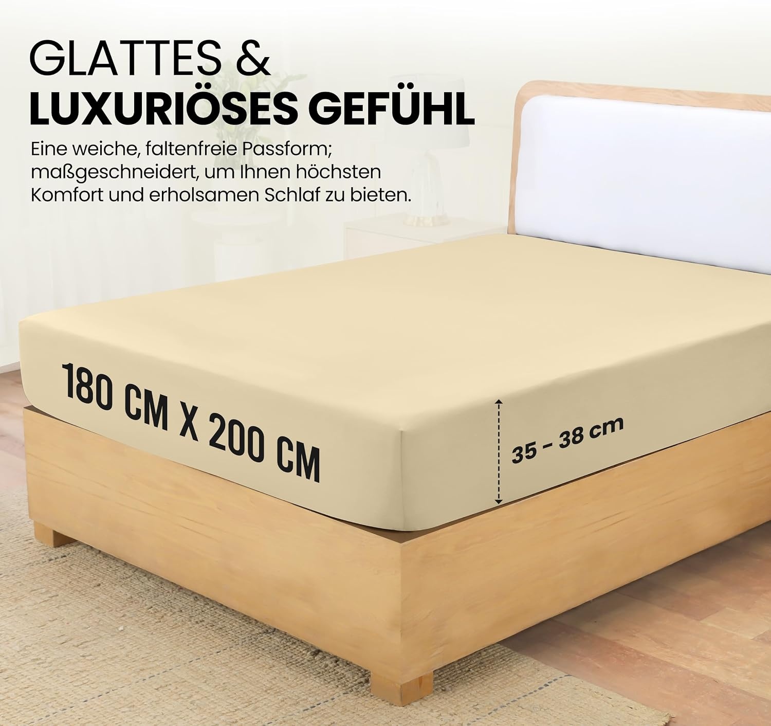image:imageUtopia Bedding Spannbettlaken 140x200cm BurgunderrotBeige