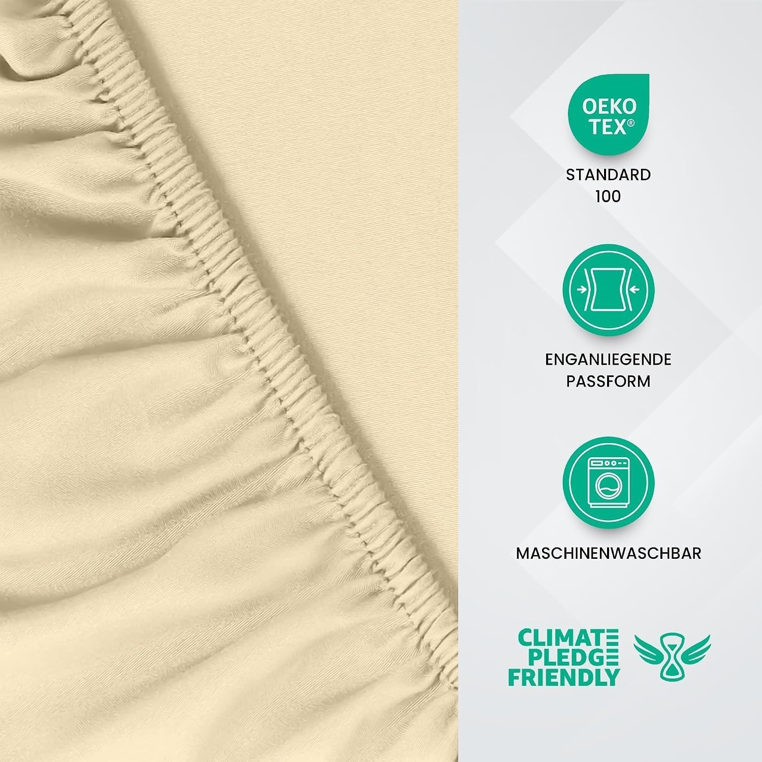 image:imageUtopia Bedding Spannbettlaken 140x200cm BurgunderrotBeige