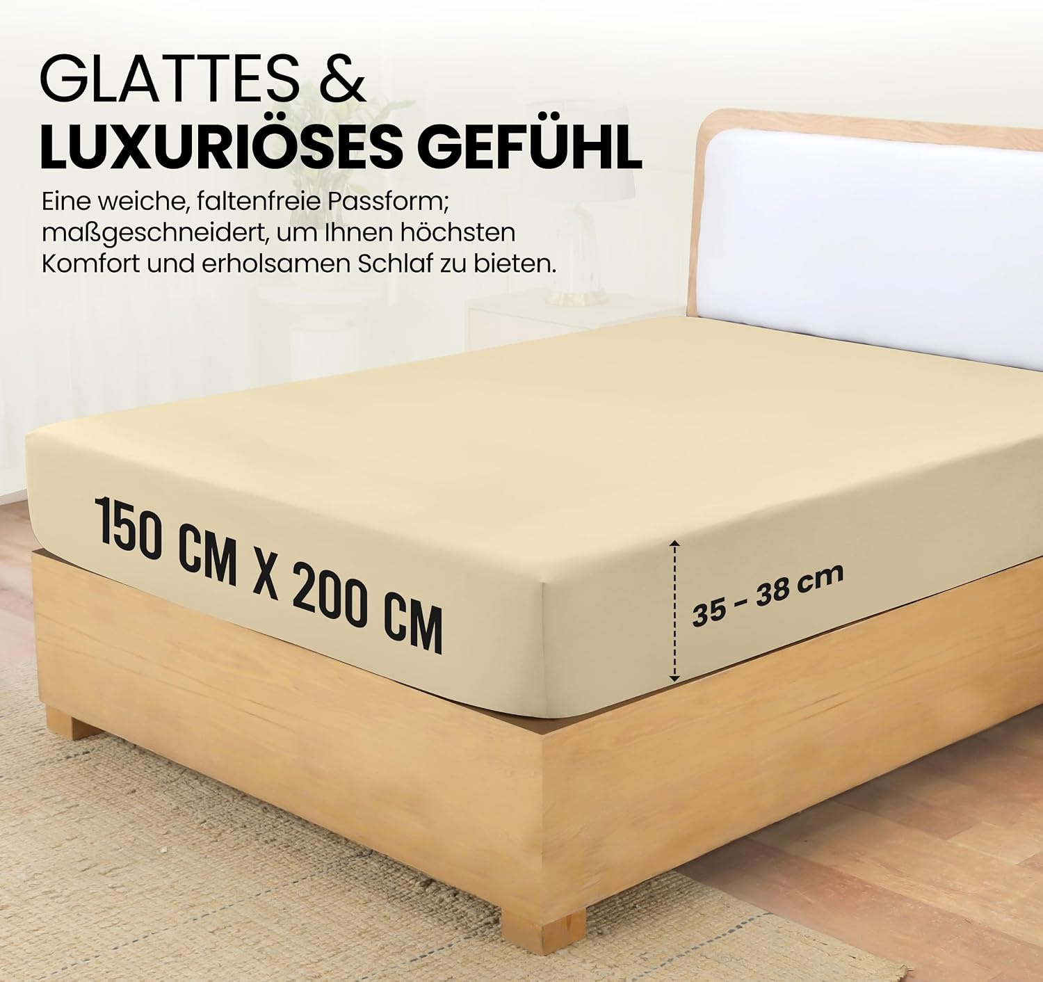 image:imageUtopia Bedding Spannbettlaken 140x200cm BurgunderrotBeige