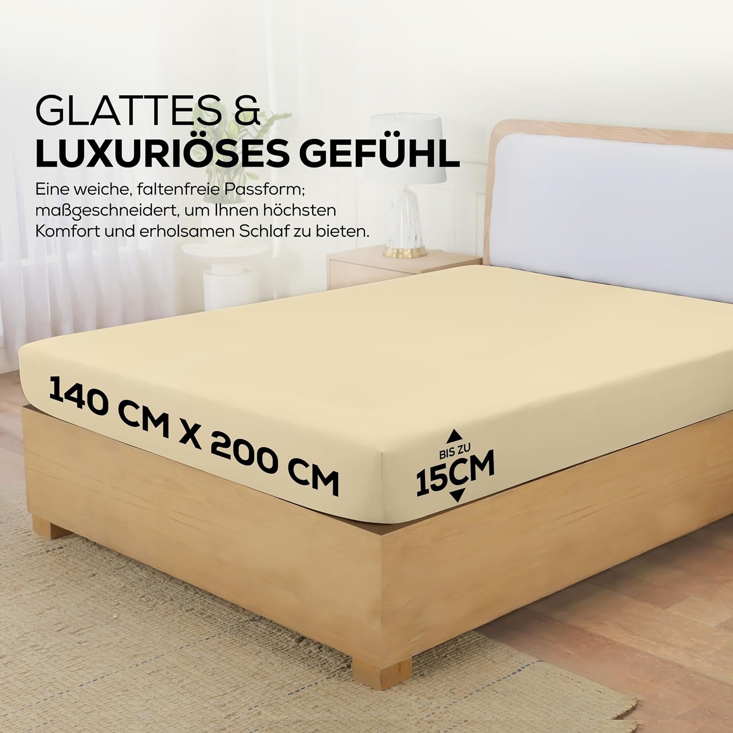 image:imageUtopia Bedding Spannbettlaken 140x200cm BurgunderrotBeige