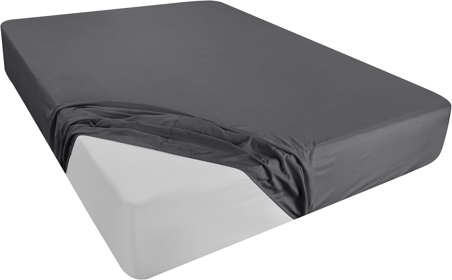image:imageUtopia Bedding Spannbettlaken 140x200cm BurgunderrotGrau