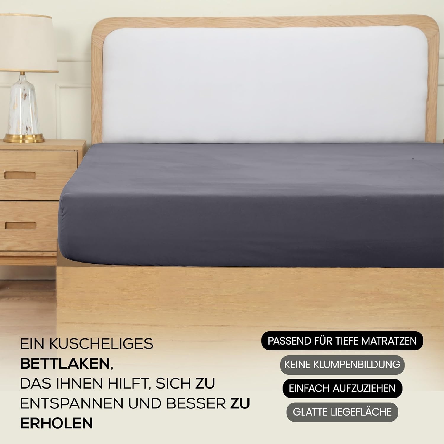 image:imageUtopia Bedding Spannbettlaken 140x200cm BurgunderrotGrau