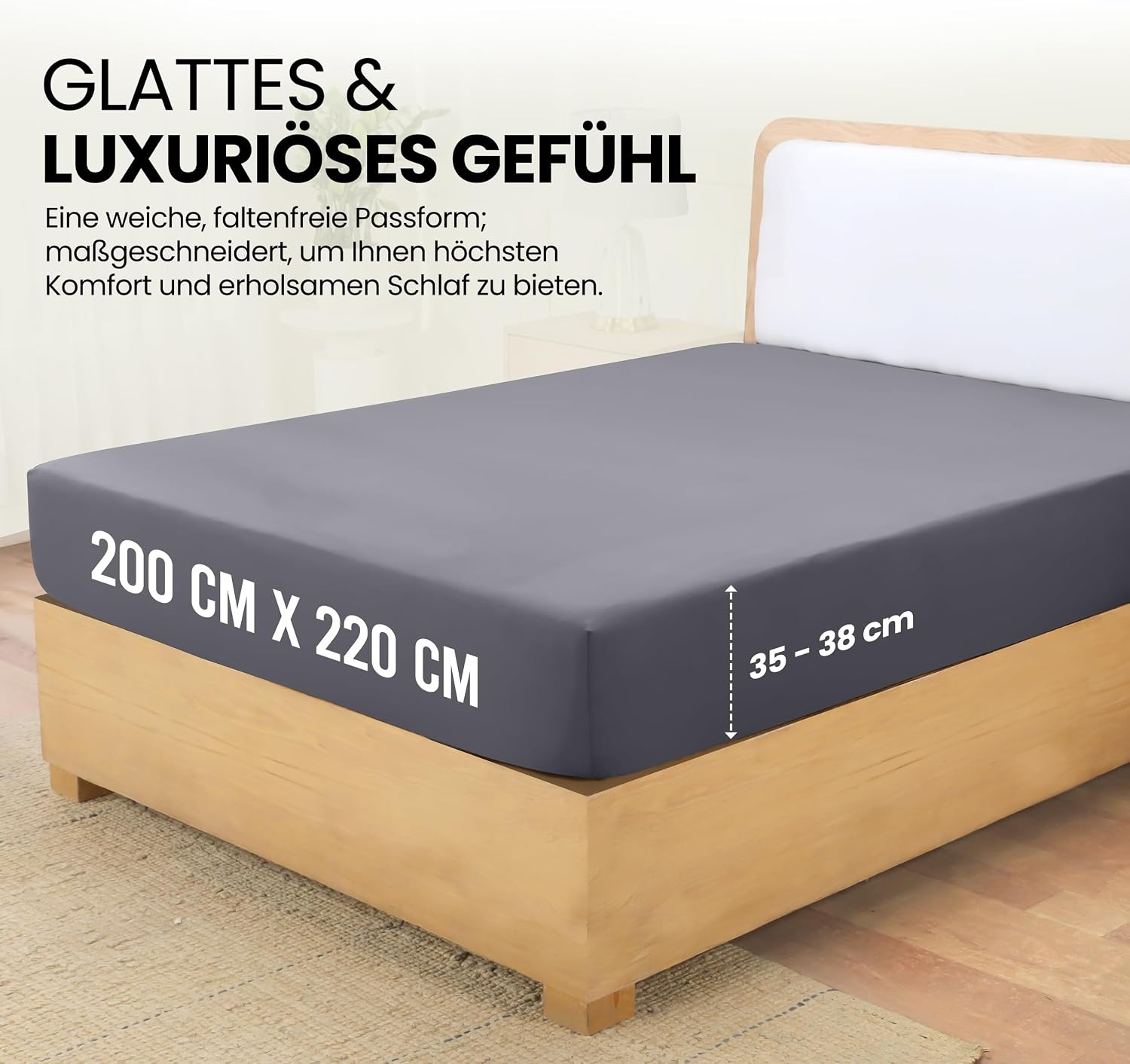 image:imageUtopia Bedding Spannbettlaken 140x200cm BurgunderrotGrau
