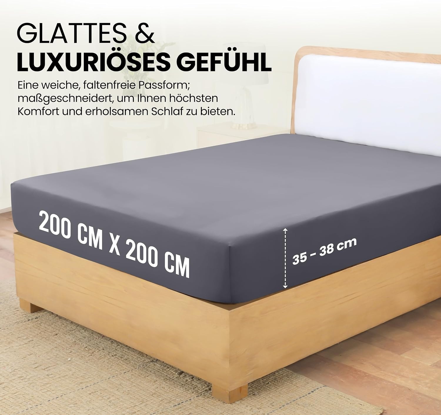 image:imageUtopia Bedding Spannbettlaken 140x200cm BurgunderrotGrau