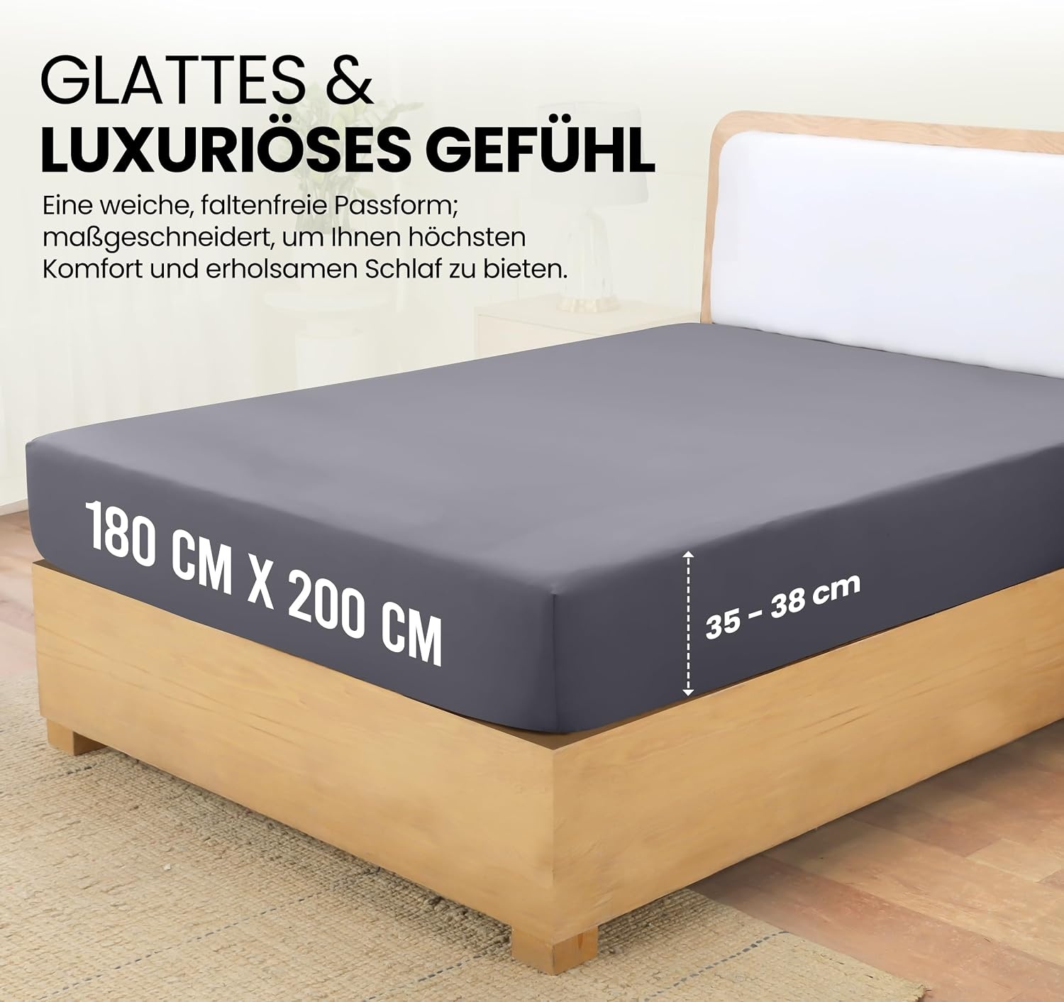 image:imageUtopia Bedding Spannbettlaken 140x200cm BurgunderrotGrau