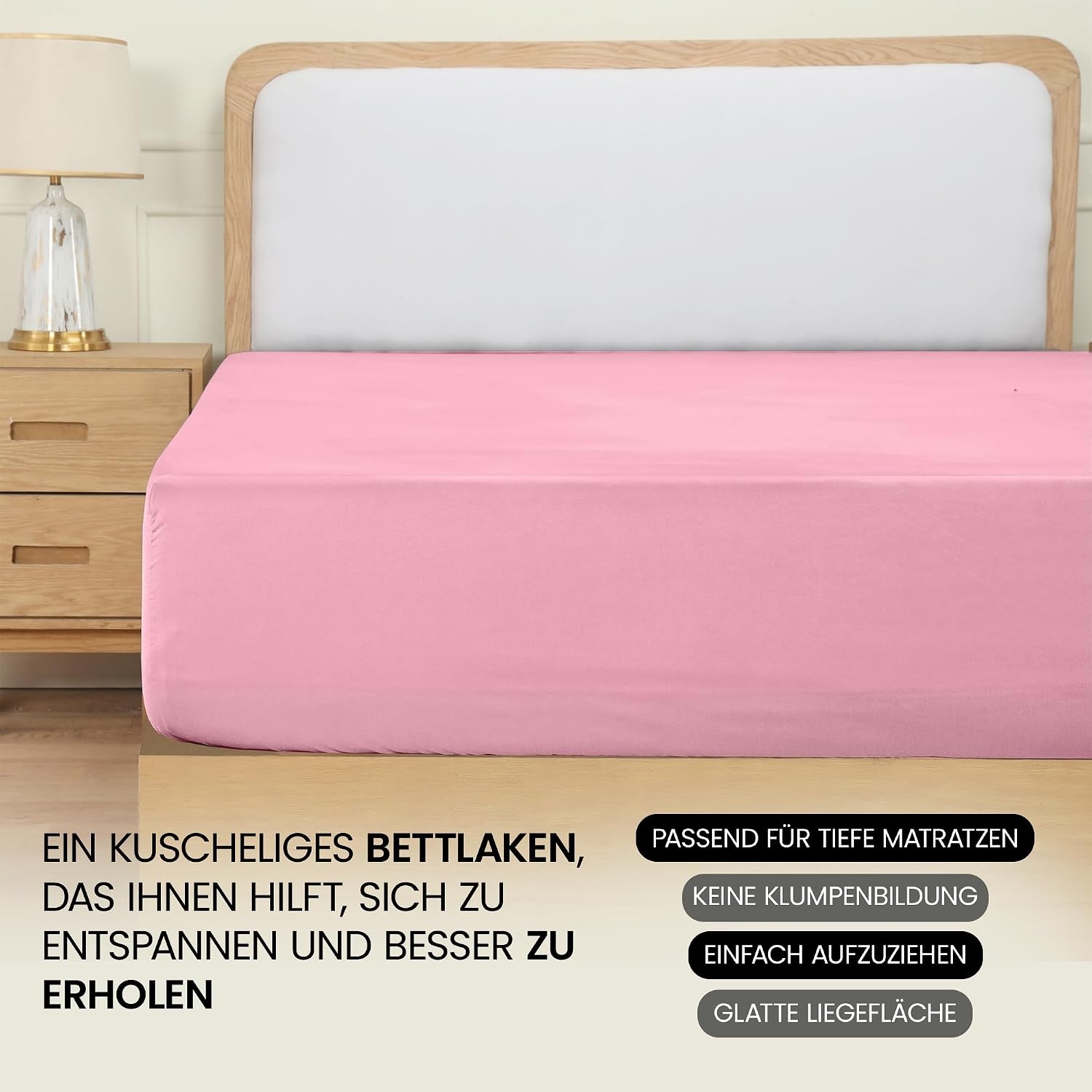 image:imageUtopia Bedding Spannbettlaken 140x200cm BurgunderrotRosa
