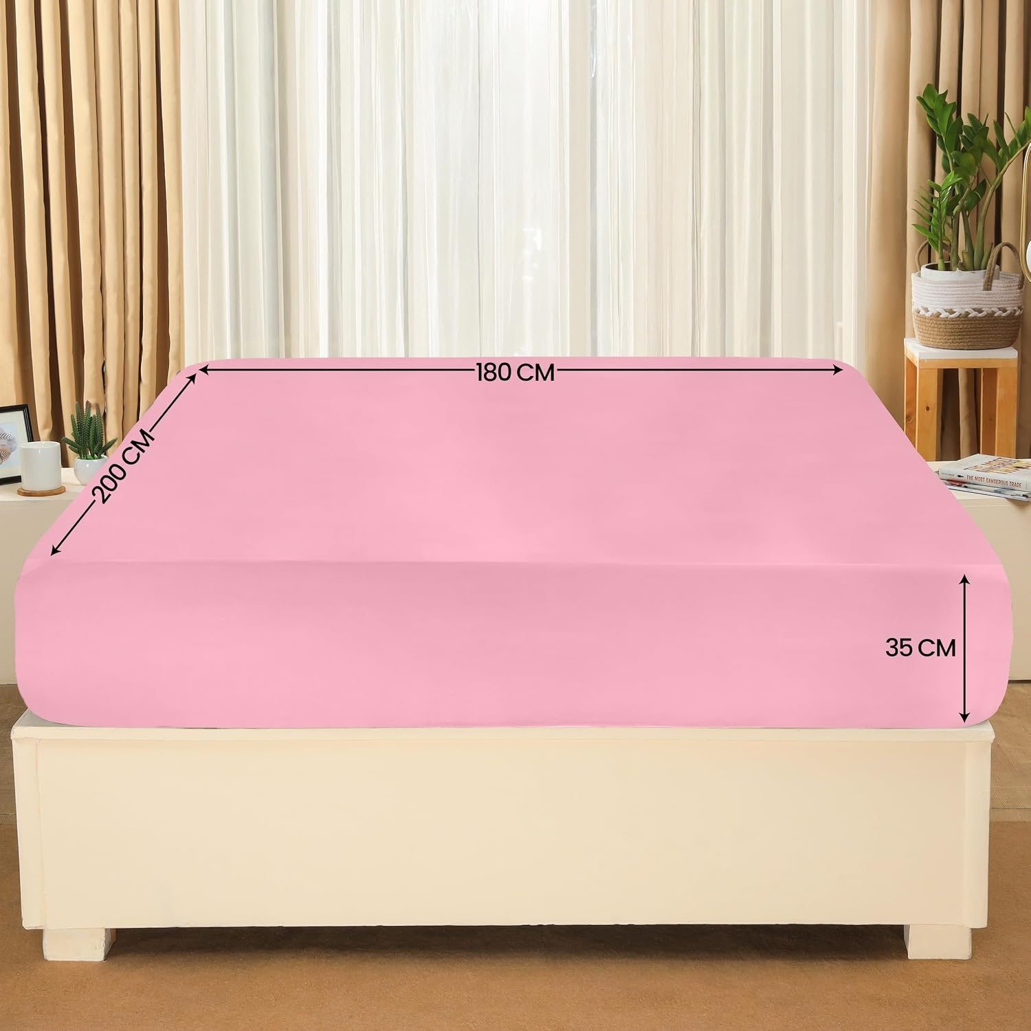 image:imageUtopia Bedding Spannbettlaken 140x200cm BurgunderrotRosa