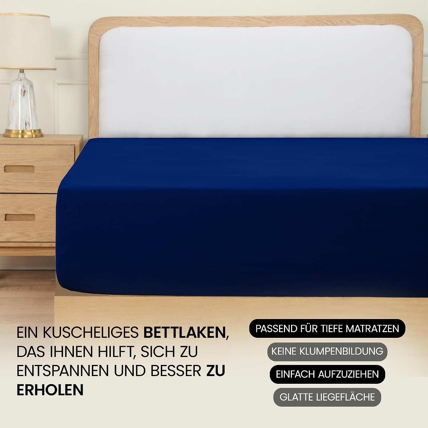 image:imageUtopia Bedding Spannbettlaken 140x200cm BurgunderrotRoyal Blau