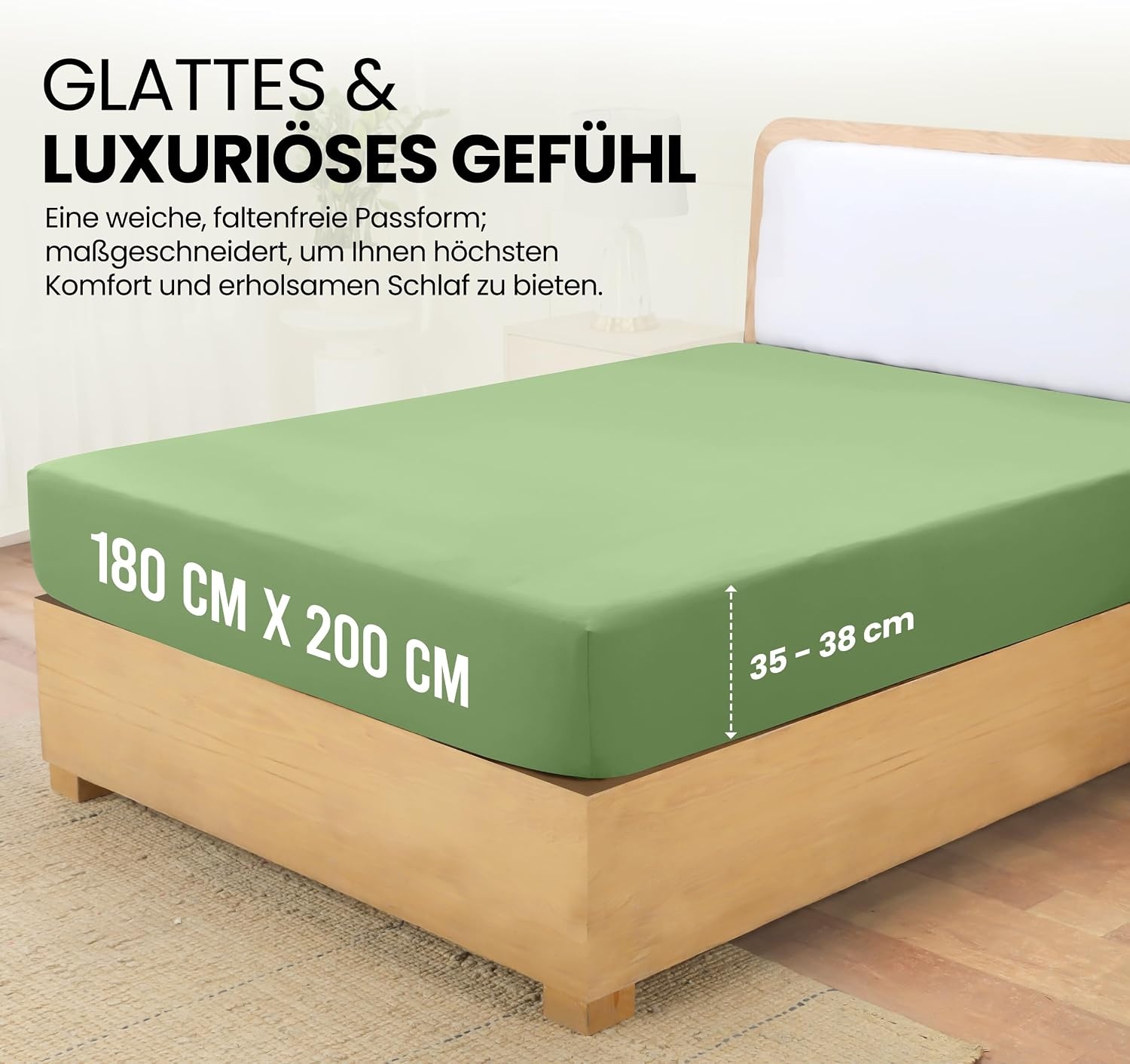 image:imageUtopia Bedding Spannbettlaken 140x200cm BurgunderrotSalbei Grn