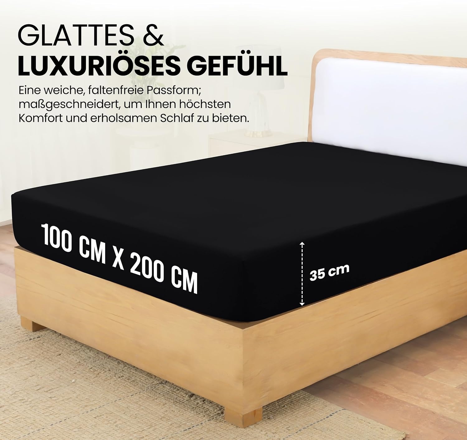 image:imageUtopia Bedding Spannbettlaken 140x200cm BurgunderrotSchwarz