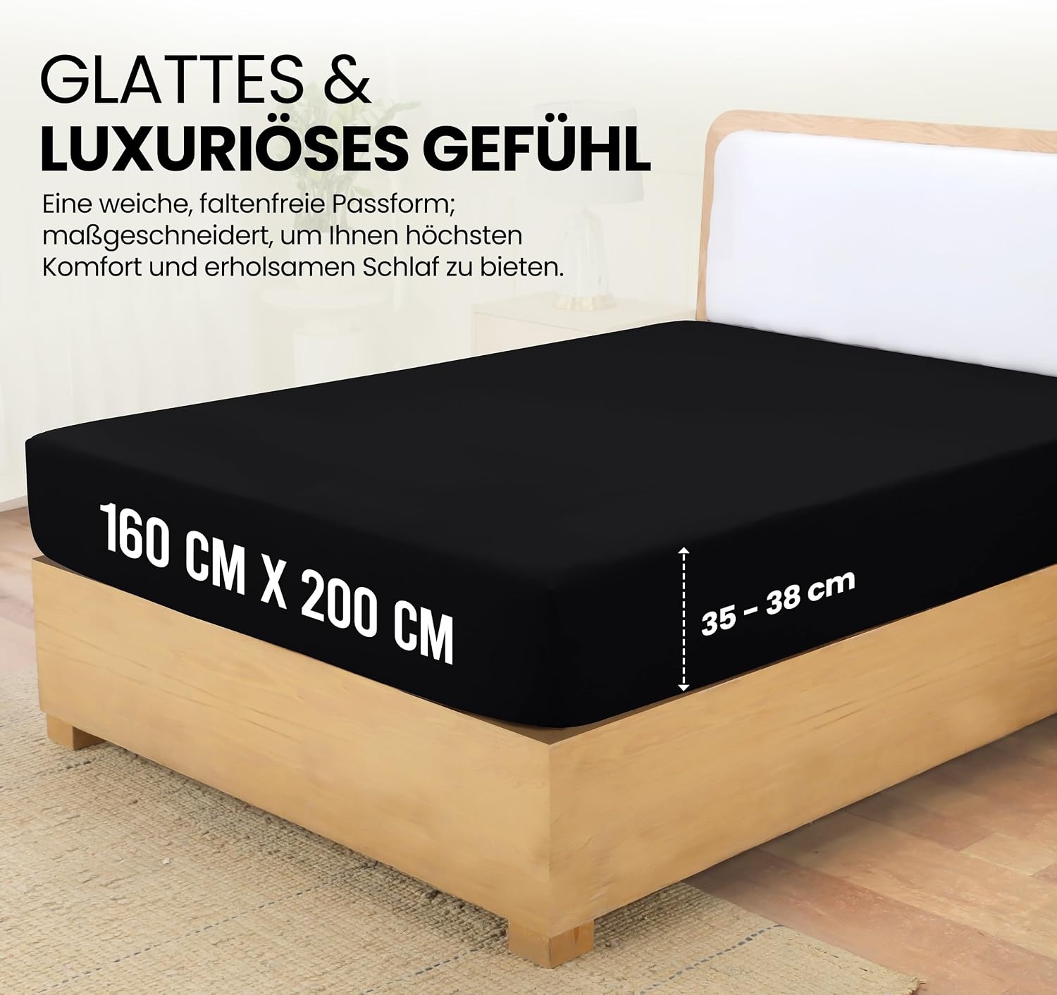 image:imageUtopia Bedding Spannbettlaken 140x200cm BurgunderrotSchwarz