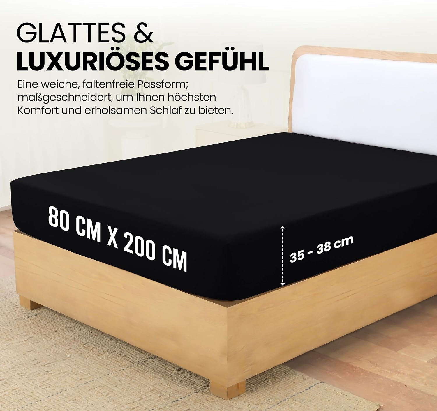 image:imageUtopia Bedding Spannbettlaken 140x200cm BurgunderrotSchwarz