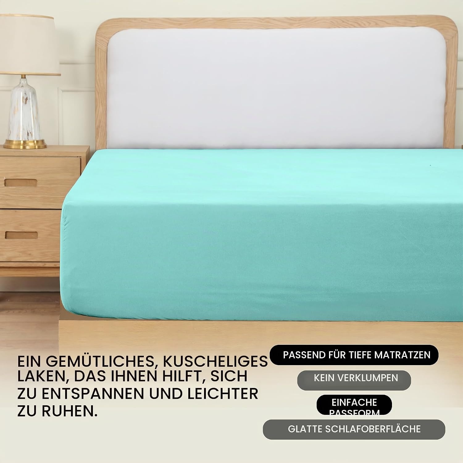 image:imageUtopia Bedding Spannbettlaken 140x200cm BurgunderrotSpa Blau