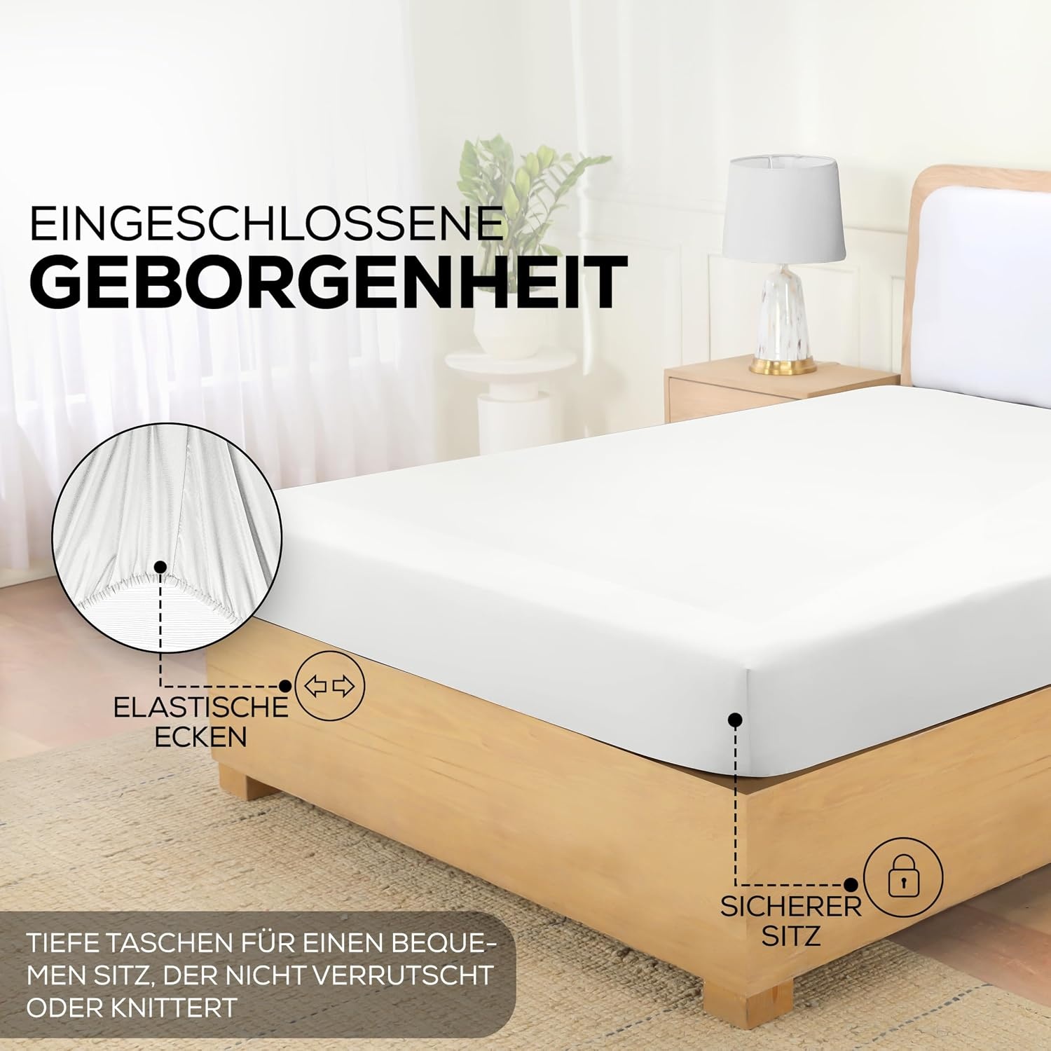 image:imageUtopia Bedding Spannbettlaken 140x200cm BurgunderrotWei