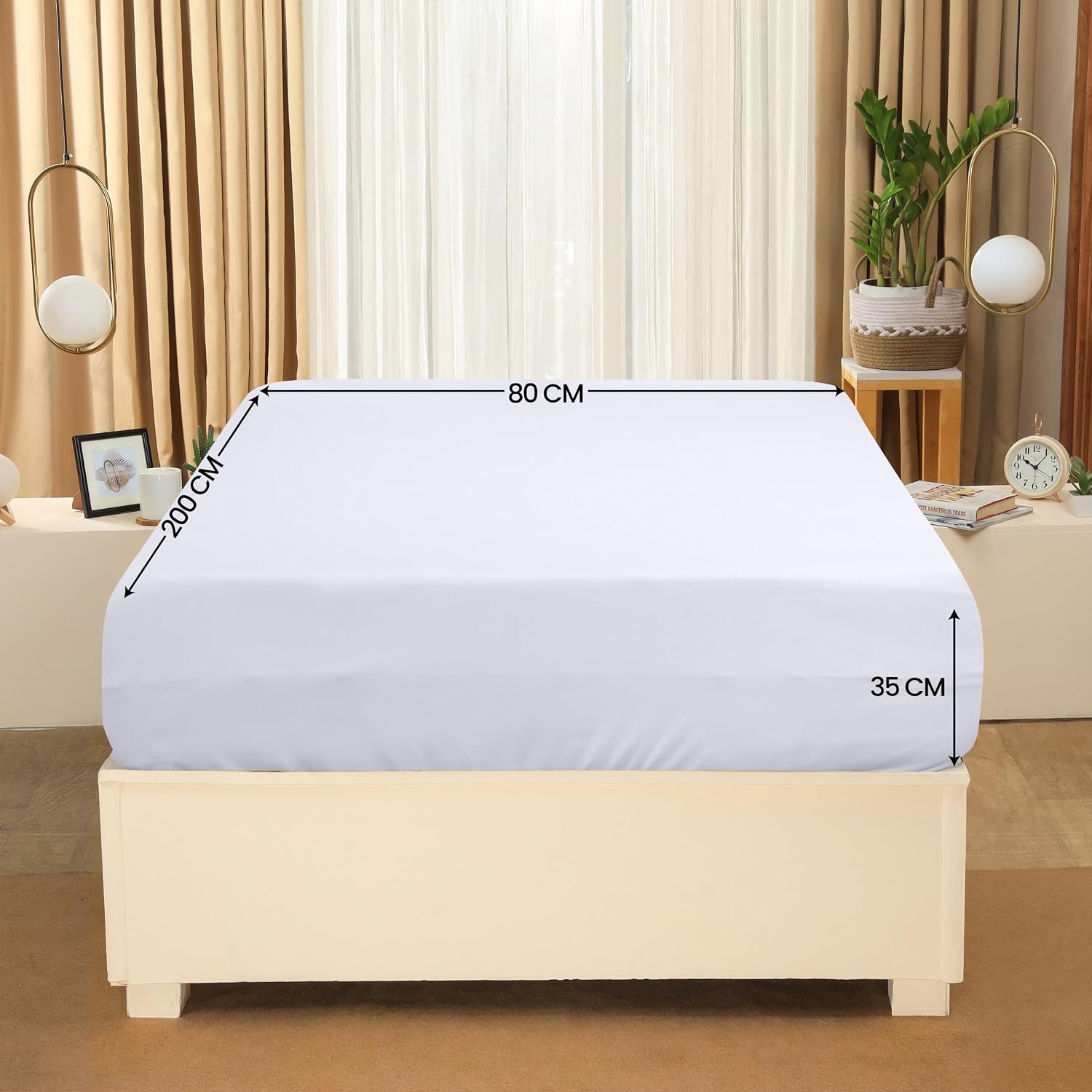 image:imageUtopia Bedding Spannbettlaken 140x200cm BurgunderrotWei