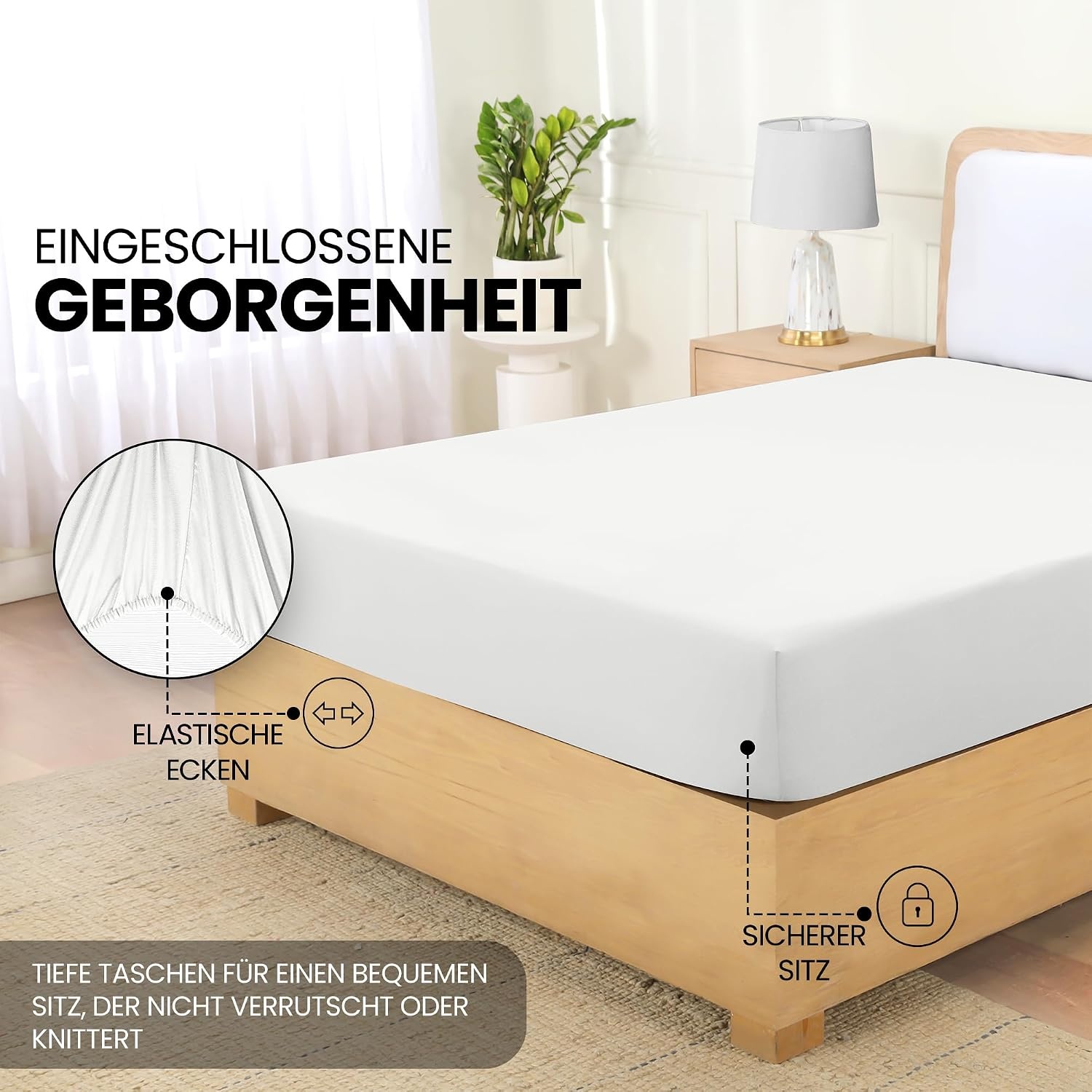 image:imageUtopia Bedding Spannbettlaken 140x200cm BurgunderrotWei