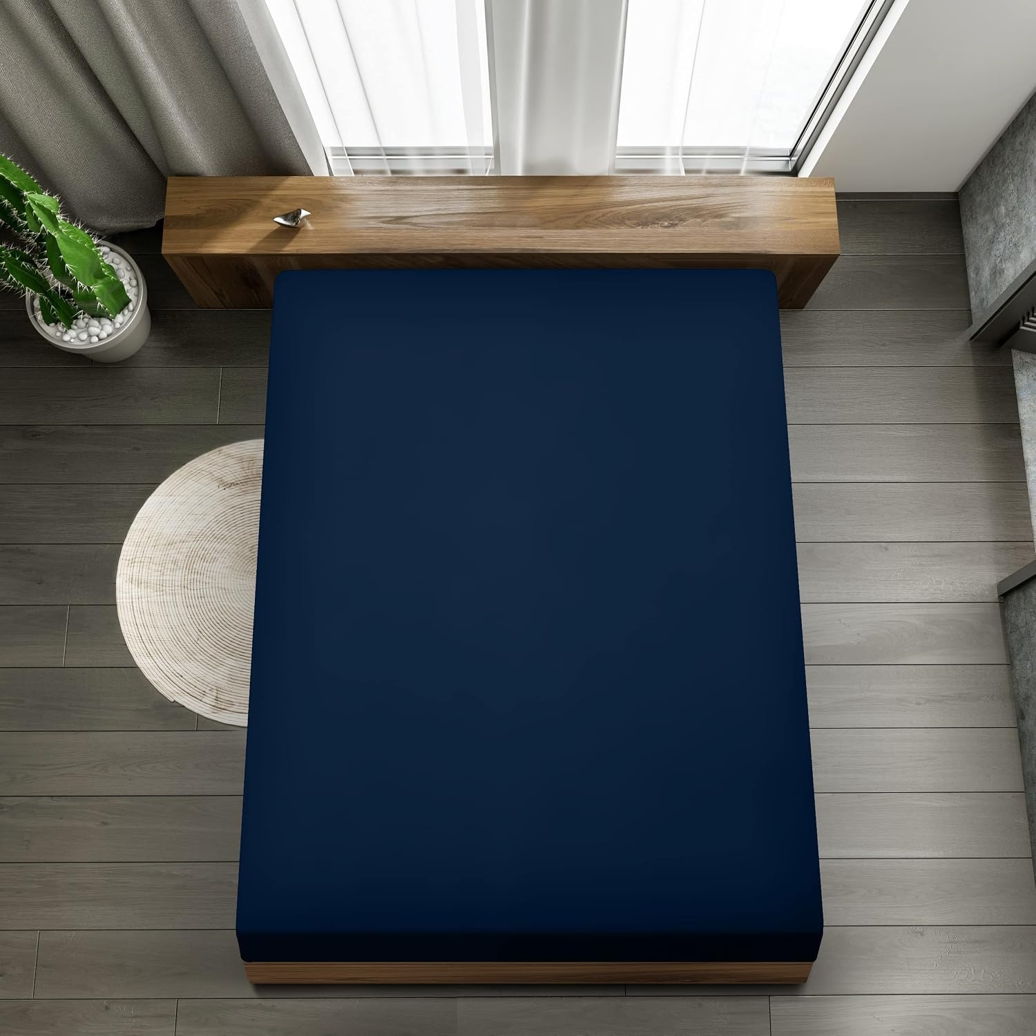 image:imageUtopia Bedding Spannbettlaken 140x200cm BurgunderrotWei