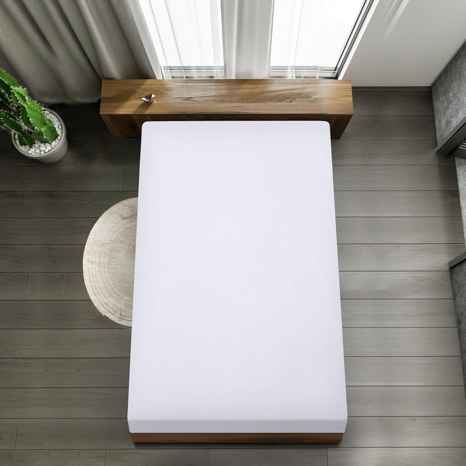 image:imageUtopia Bedding Spannbettlaken 140x200cm BurgunderrotWei