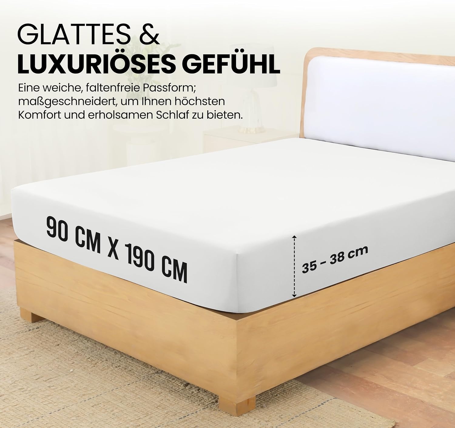 image:imageUtopia Bedding Spannbettlaken 140x200cm BurgunderrotWei