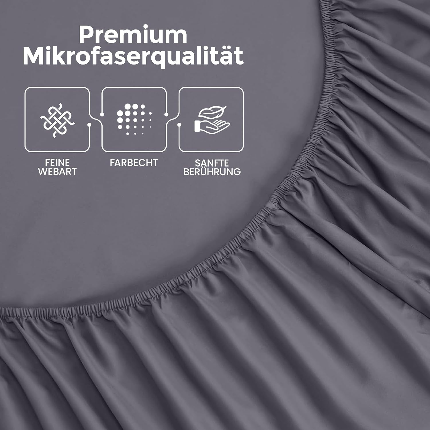 image:imageUtopia Bedding Spannbettlaken 90x200cm Bis 30 cm BeigeGrau