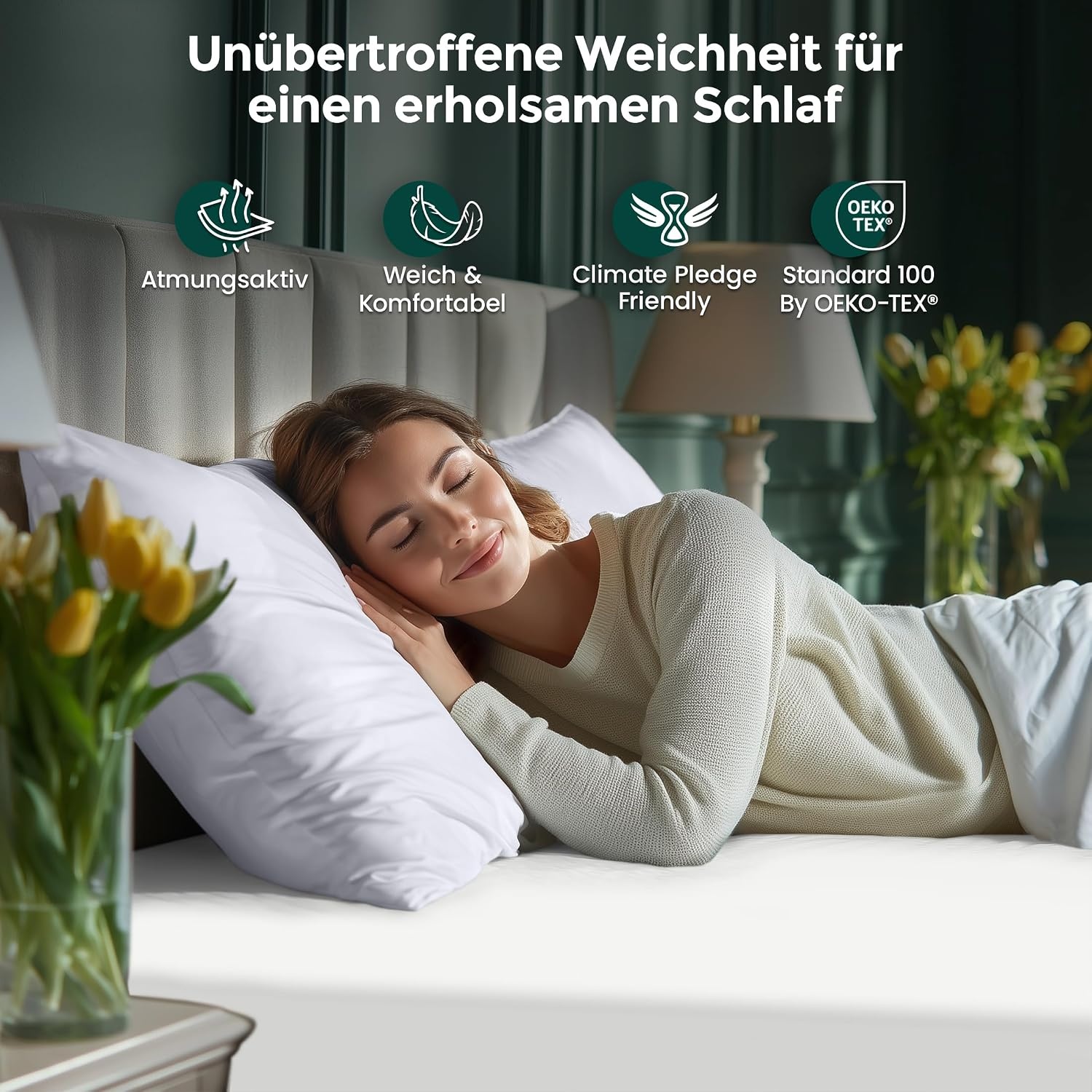 image:imageUtopia Bedding Spannbettlaken 90x200cm Bis 30 cm BeigeWei