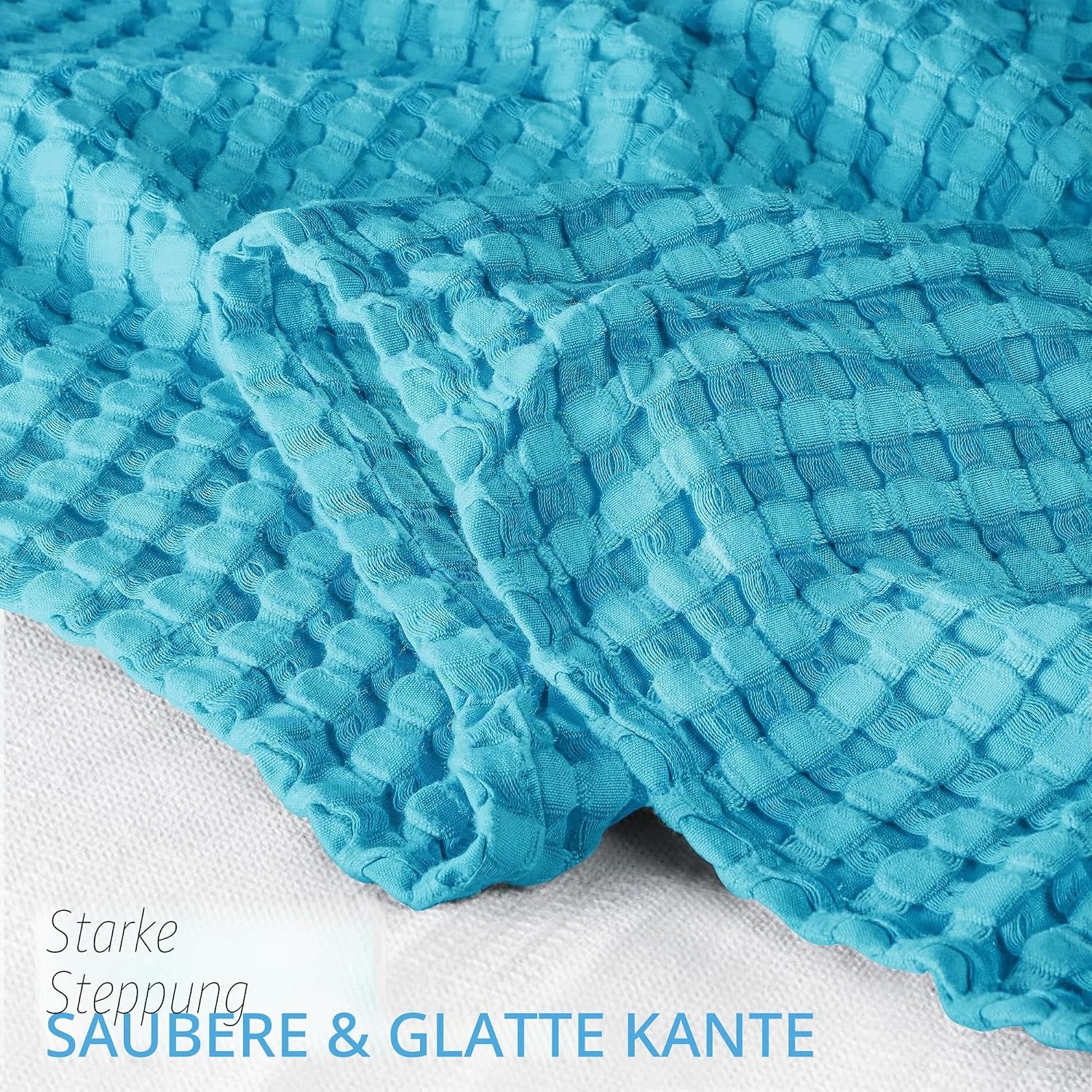 image:imageUtopia Bedding 100 Baumwolle Waffeldecke Kuschedecke 300 GSM Anthrazitgrau 274 x 228 cm weiche leichte atmungsaktive tagesdecke Sofa amp Couch berwurf fr alle JahreszeitenBlaugrn