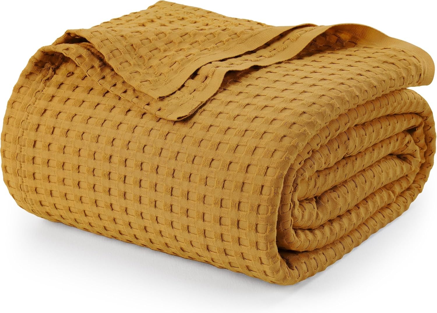 image:imageUtopia Bedding 100 Baumwolle Waffeldecke Kuschedecke 300 GSM Anthrazitgrau 274 x 228 cm weiche leichte atmungsaktive tagesdecke Sofa amp Couch berwurf fr alle JahreszeitenSenf