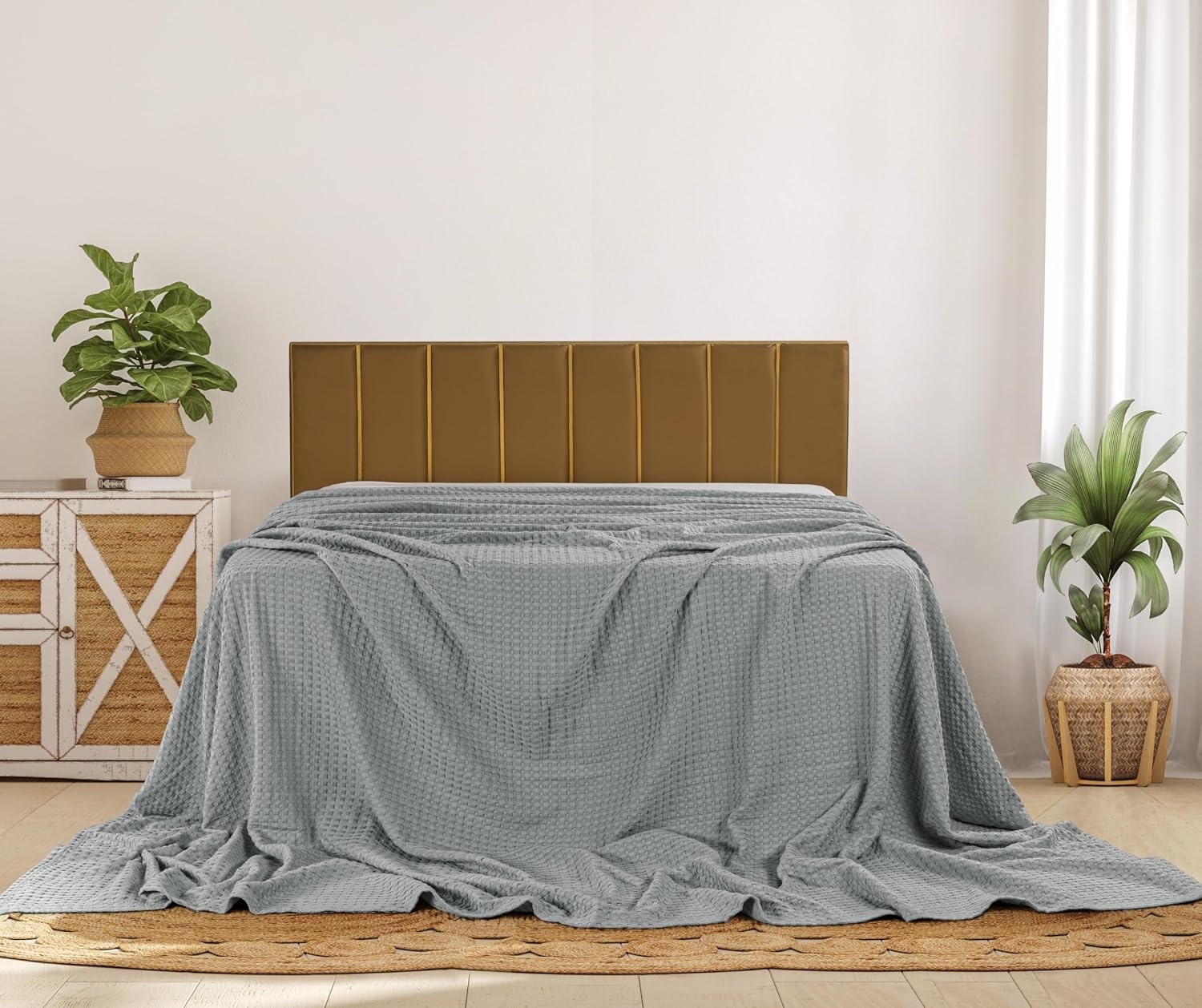 image:imageUtopia Bedding 100 Baumwolle Waffeldecke Kuschedecke 300 GSM Anthrazitgrau 274 x 228 cm weiche leichte atmungsaktive tagesdecke Sofa amp Couch berwurf fr alle JahreszeitenKhles Grau