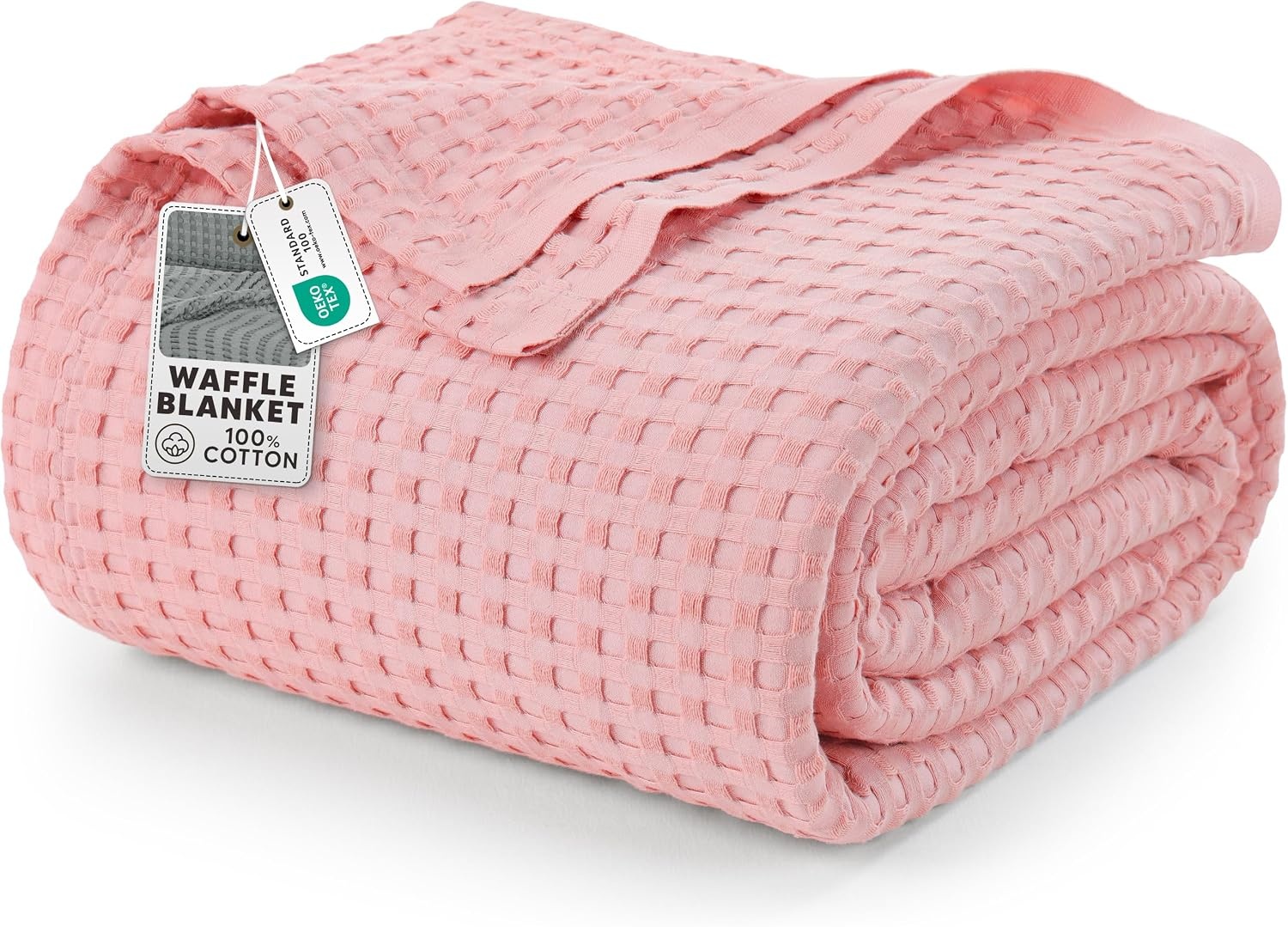 image:imageUtopia Bedding 100 Baumwolle Waffeldecke Kuschedecke 300 GSM Anthrazitgrau 274 x 228 cm weiche leichte atmungsaktive tagesdecke Sofa amp Couch berwurf fr alle JahreszeitenRosa