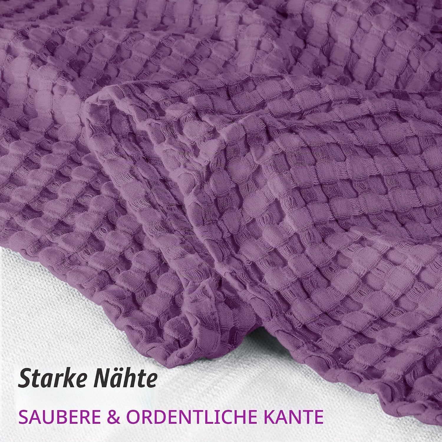 image:imageUtopia Bedding 100 Baumwolle Waffeldecke Kuschedecke 300 GSM Anthrazitgrau 274 x 228 cm weiche leichte atmungsaktive tagesdecke Sofa amp Couch berwurf fr alle JahreszeitenPflaume