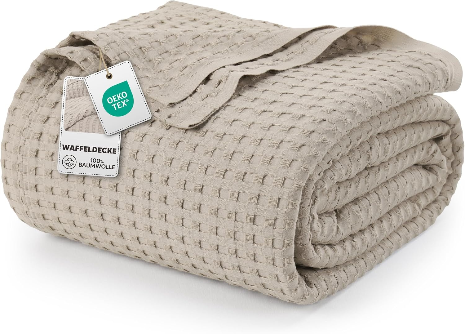 image:imageUtopia Bedding 100 Baumwolle Waffeldecke Kuschedecke 300 GSM Anthrazitgrau 274 x 228 cm weiche leichte atmungsaktive tagesdecke Sofa amp Couch berwurf fr alle JahreszeitenKhaki