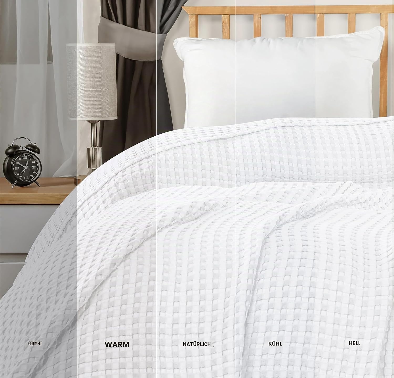 image:imageUtopia Bedding 100 Baumwolle Waffeldecke Kuschedecke 300 GSM Anthrazitgrau 274 x 228 cm weiche leichte atmungsaktive tagesdecke Sofa amp Couch berwurf fr alle JahreszeitenWei
