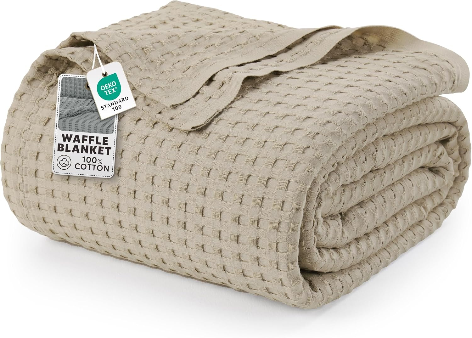 image:imageUtopia Bedding 100 Baumwolle Waffeldecke Kuschedecke 300 GSM Anthrazitgrau 274 x 228 cm weiche leichte atmungsaktive tagesdecke Sofa amp Couch berwurf fr alle JahreszeitenKhaki