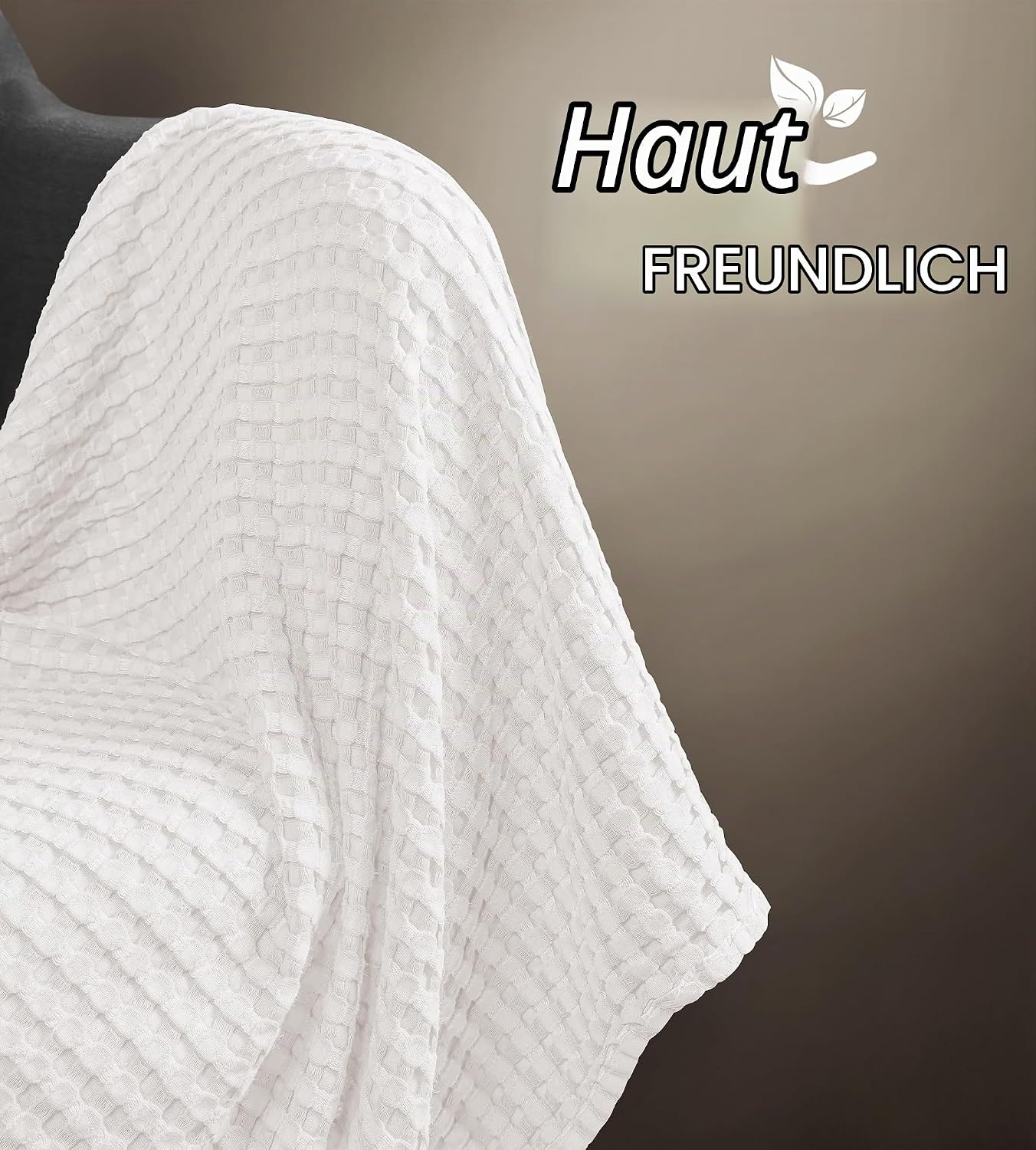 image:imageUtopia Bedding 100 Baumwolle Waffeldecke Kuschedecke 300 GSM Anthrazitgrau 274 x 228 cm weiche leichte atmungsaktive tagesdecke Sofa amp Couch berwurf fr alle JahreszeitenWei
