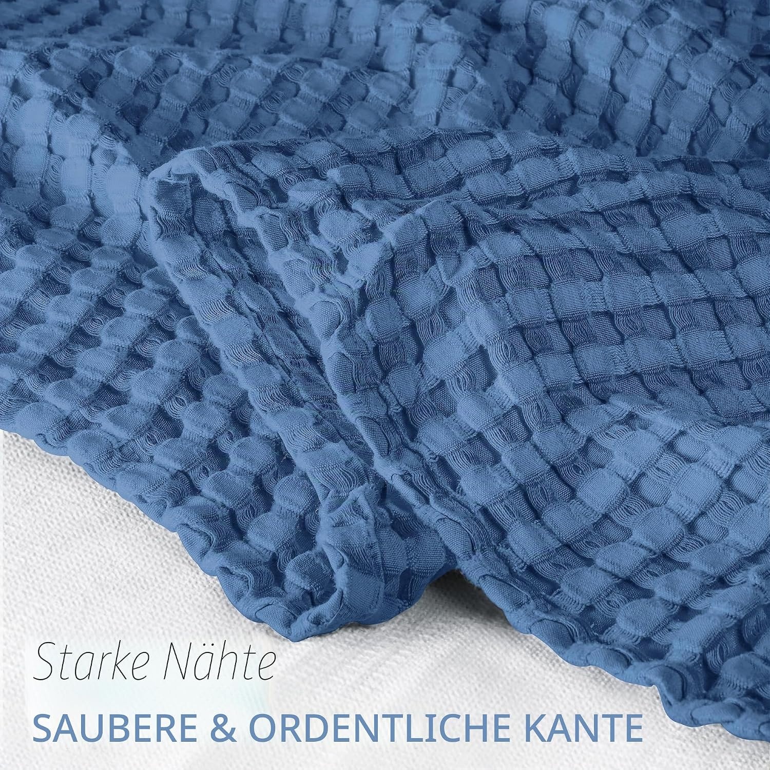 image:imageUtopia Bedding 100 Baumwolle Waffeldecke Kuschedecke 300 GSM Anthrazitgrau 274 x 228 cm weiche leichte atmungsaktive tagesdecke Sofa amp Couch berwurf fr alle JahreszeitenWedgewood