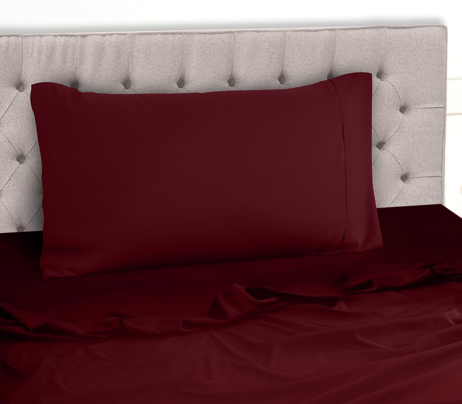 image:imageUtopia Bedding 4 Teilige Bettlaken Set 135x190cm Niederlndisches BlauBurgunderrot