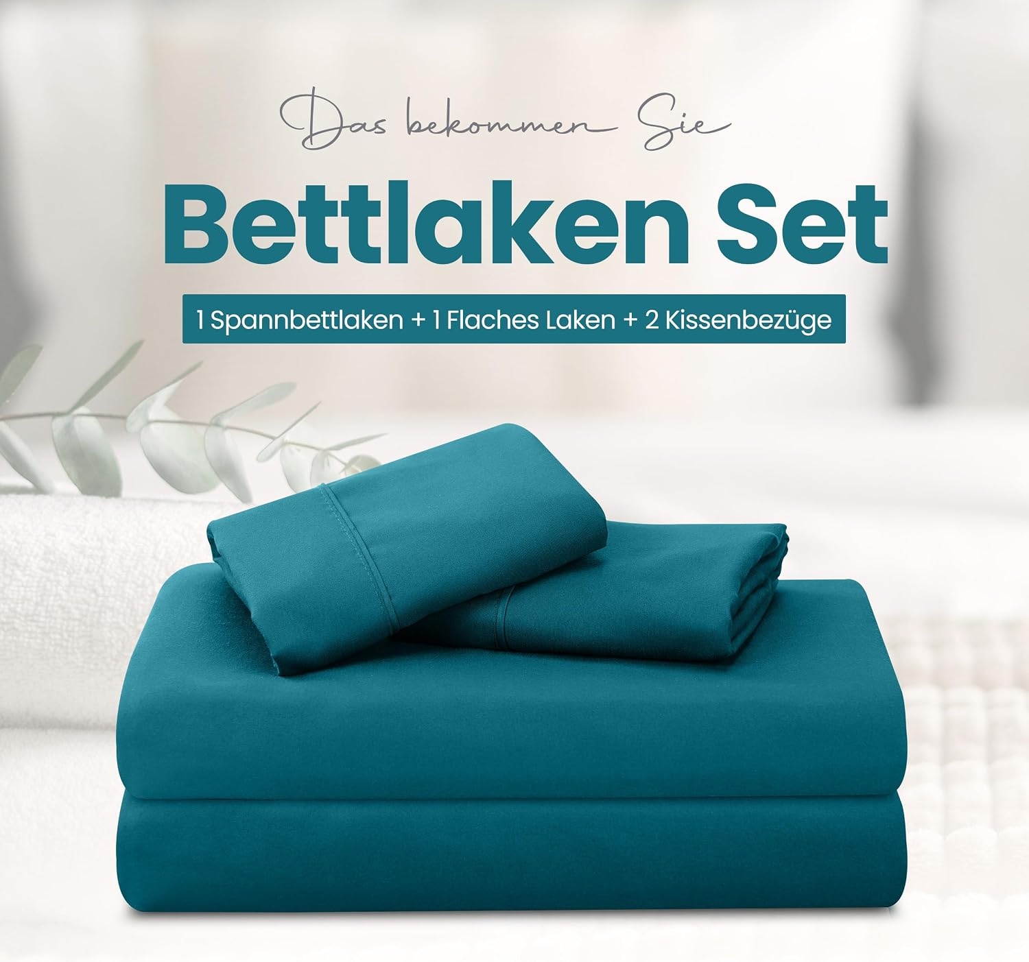 image:imageUtopia Bedding 4 Teilige Bettlaken Set 135x190cm Niederlndisches BlauDenim Blau