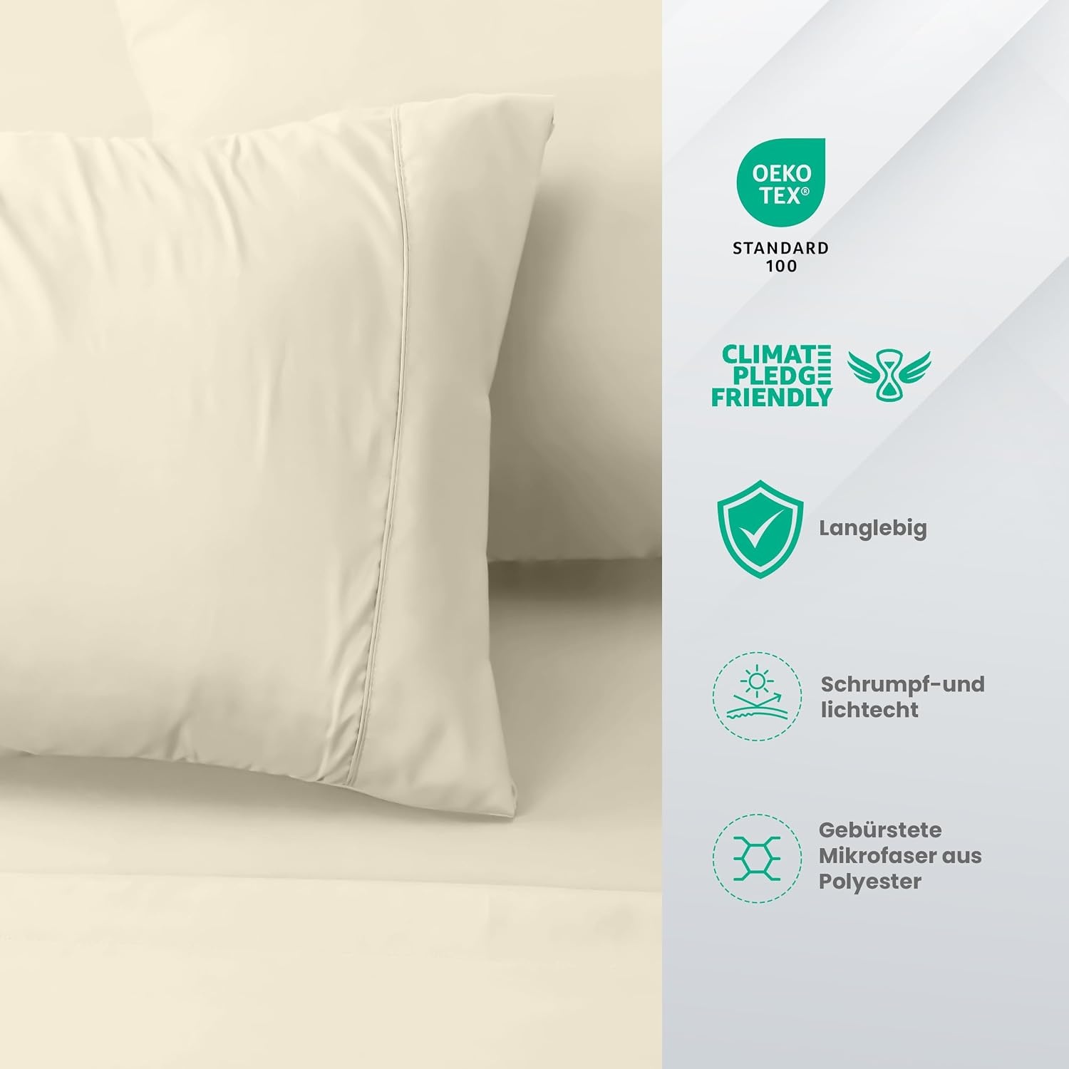 image:imageUtopia Bedding 4 Teilige Bettlaken Set 135x190cm Niederlndisches BlauElfenbein