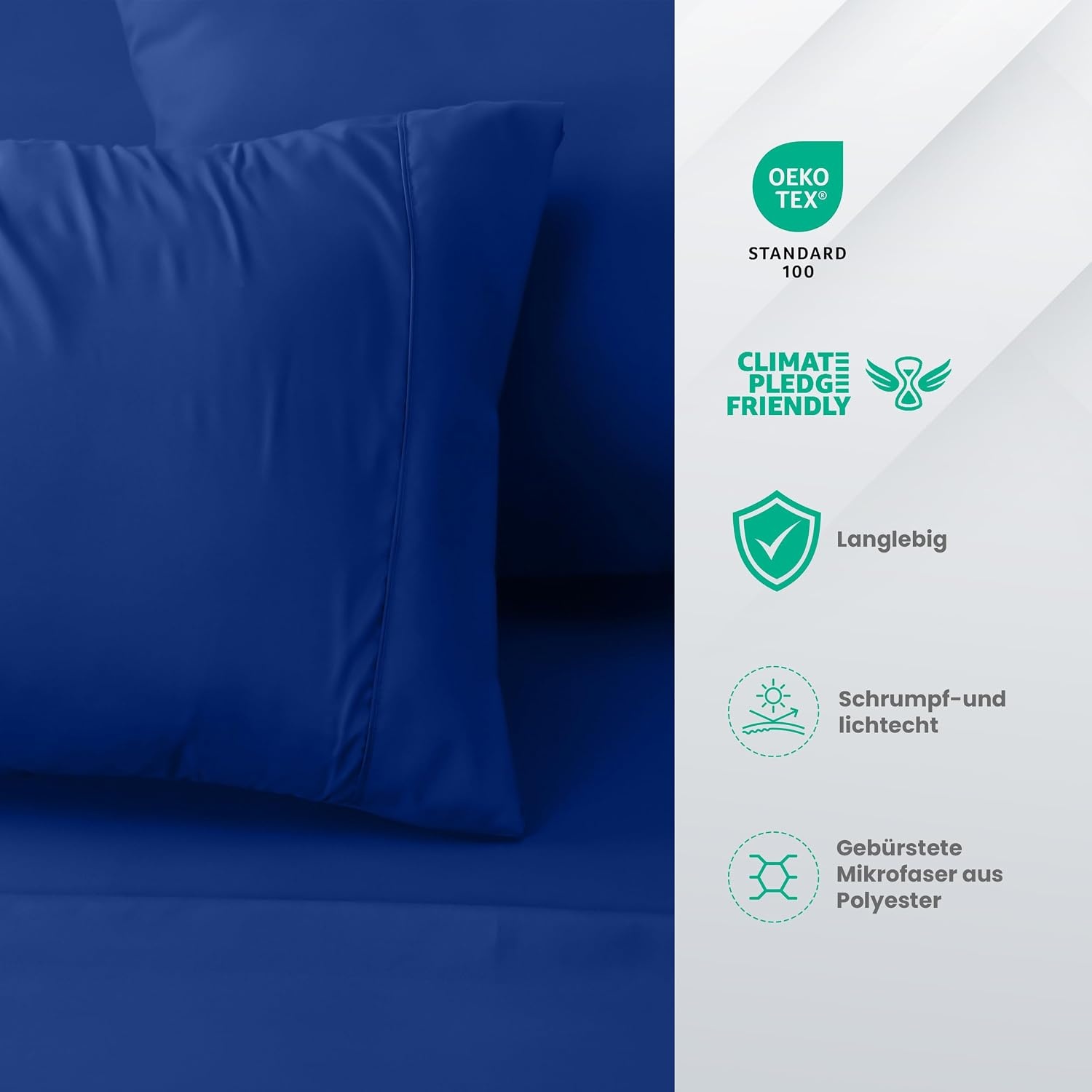 image:imageUtopia Bedding 4 Teilige Bettlaken Set 135x190cm Niederlndisches BlauKnigsblau