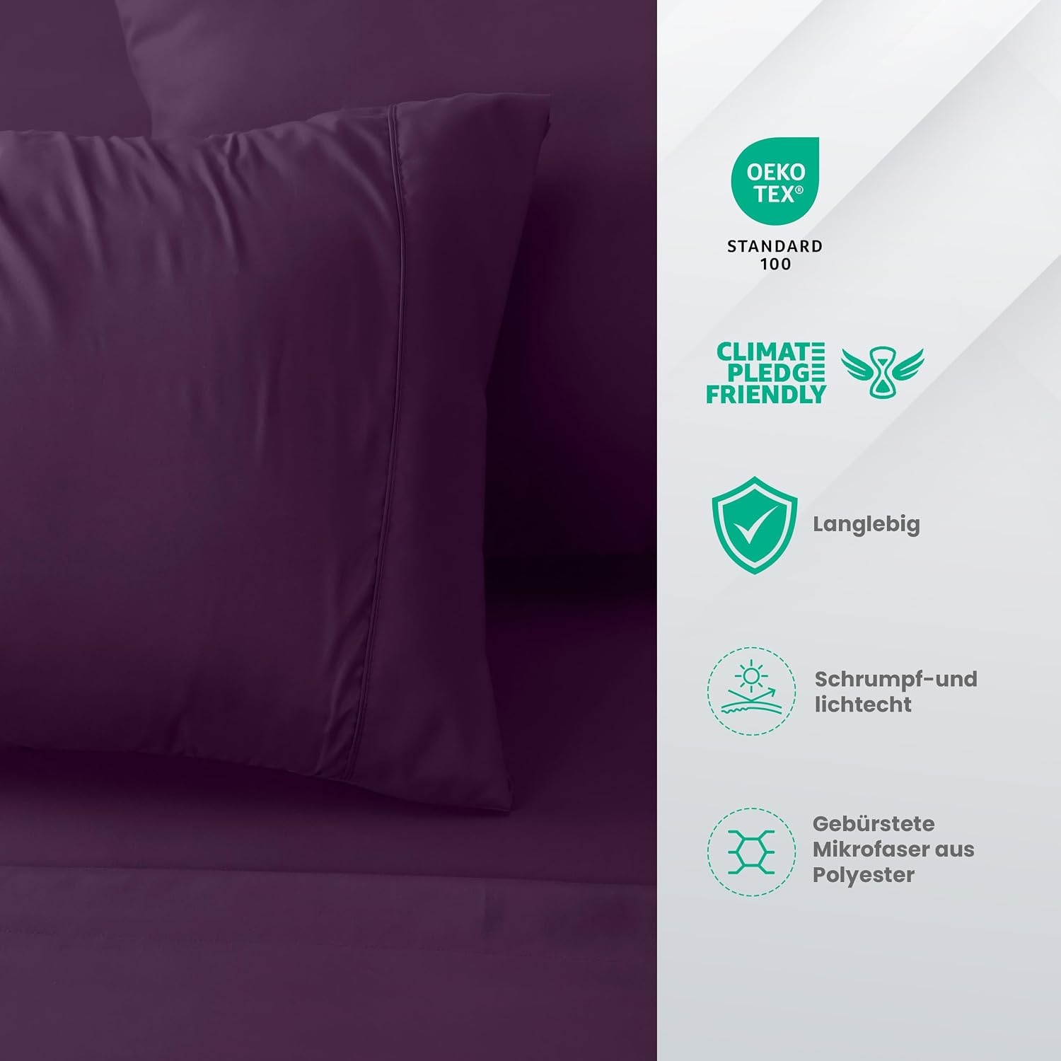 image:imageUtopia Bedding 4 Teilige Bettlaken Set 135x190cm Niederlndisches BlauLila