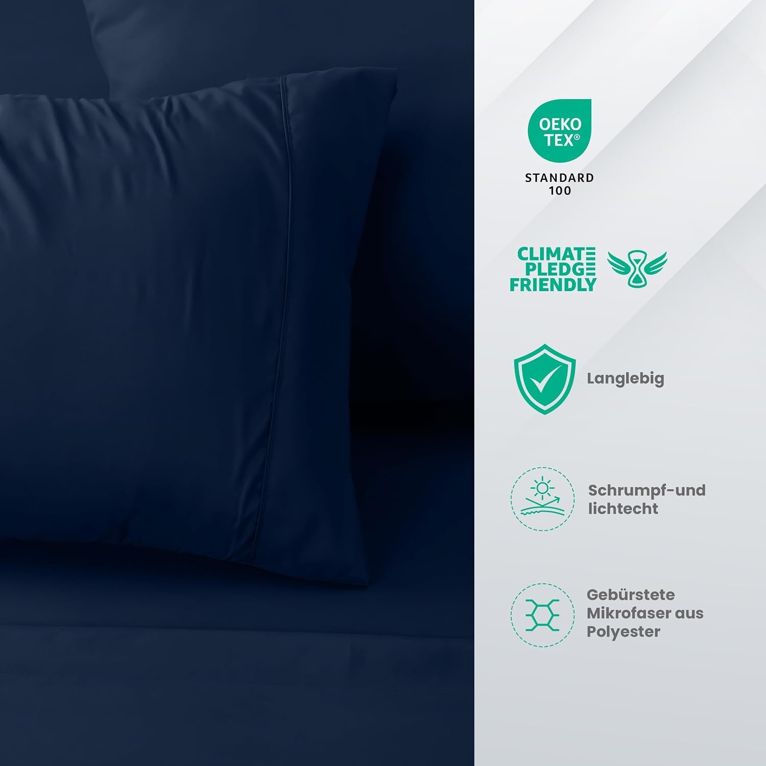 image:imageUtopia Bedding 4 Teilige Bettlaken Set 135x190cm Niederlndisches BlauMarineblau