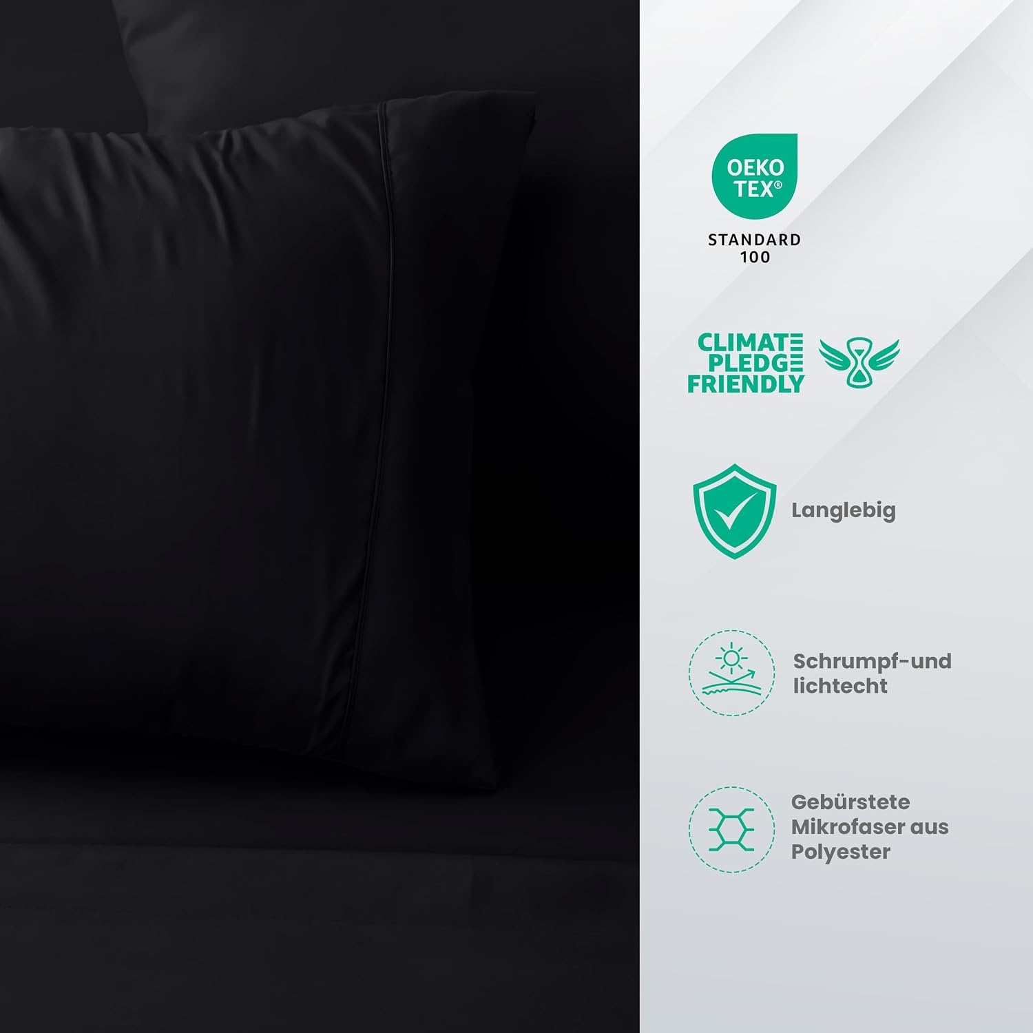 image:imageUtopia Bedding 4 Teilige Bettlaken Set 135x190cm Niederlndisches BlauSchwarz