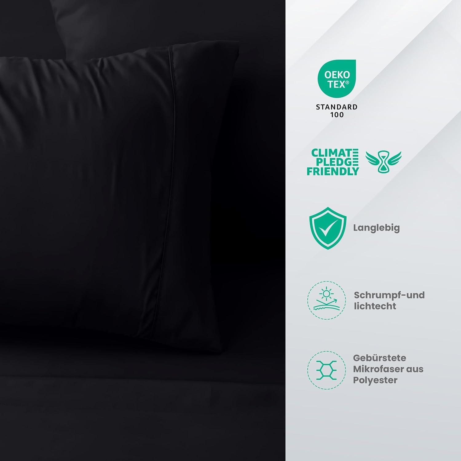 image:imageUtopia Bedding 4 Teilige Bettlaken Set 135x190cm Niederlndisches BlauSchwarz