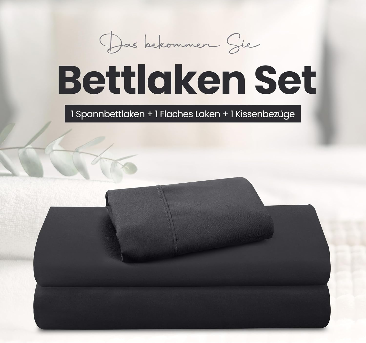 image:imageUtopia Bedding 4 Teilige Bettlaken Set 135x190cm Niederlndisches BlauSchwarz