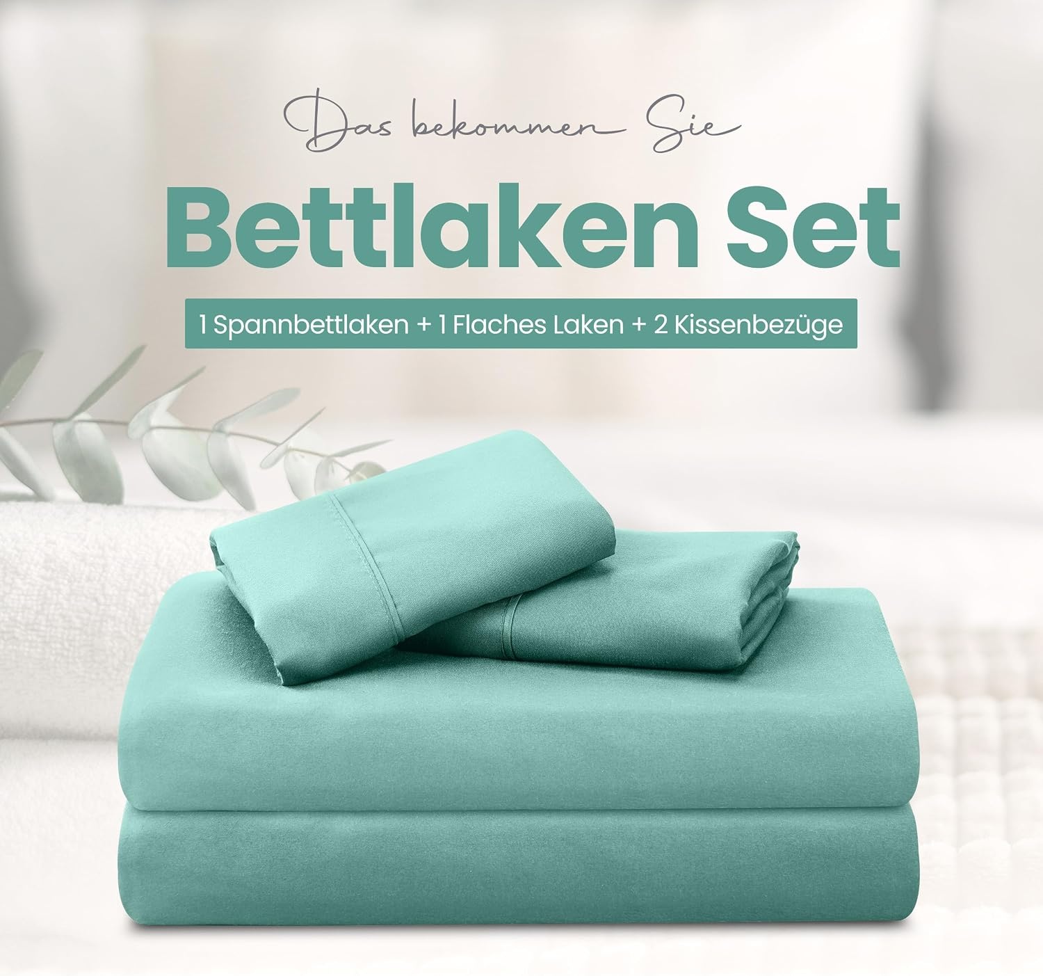 image:imageUtopia Bedding 4 Teilige Bettlaken Set 135x190cm Niederlndisches BlauSpa Blau