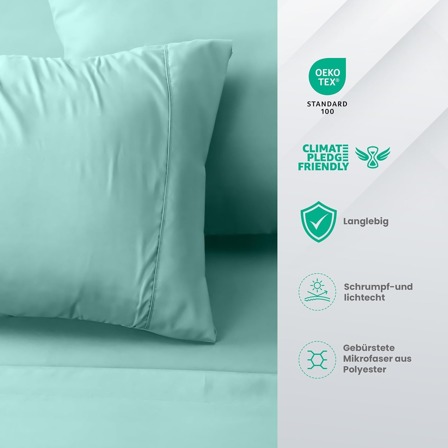 image:imageUtopia Bedding 4 Teilige Bettlaken Set 135x190cm Niederlndisches BlauSpa Blau