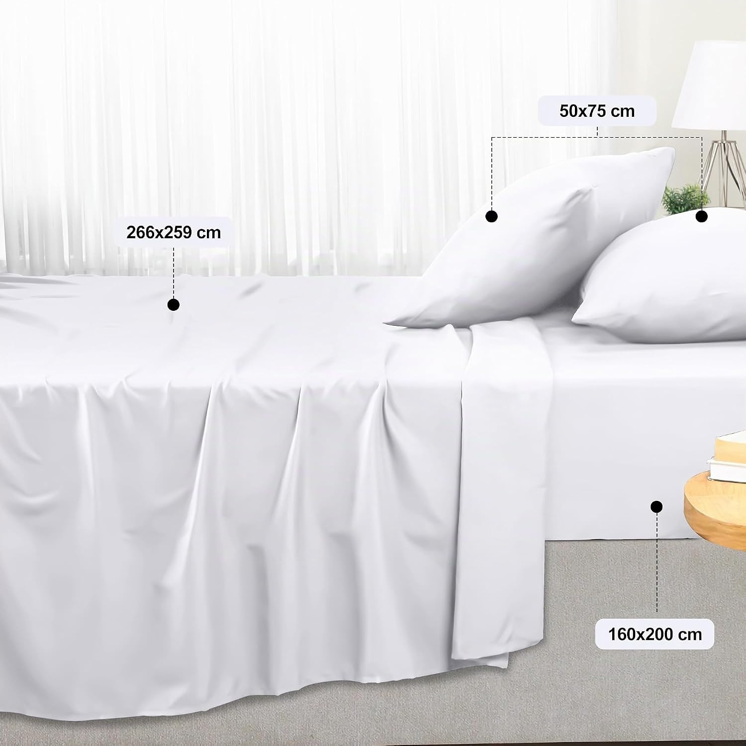 image:imageUtopia Bedding 4 Teilige Bettlaken Set 135x190cm Niederlndisches BlauWei