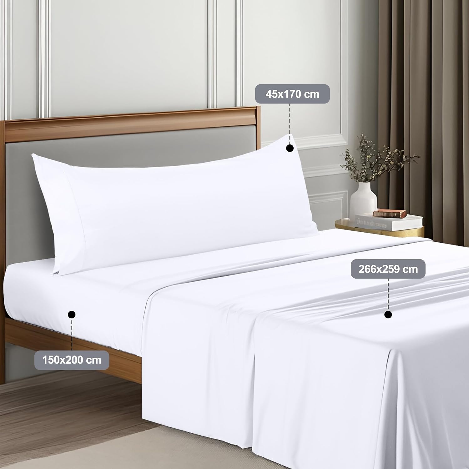 image:imageUtopia Bedding 4 Teilige Bettlaken Set 135x190cm Niederlndisches BlauWei
