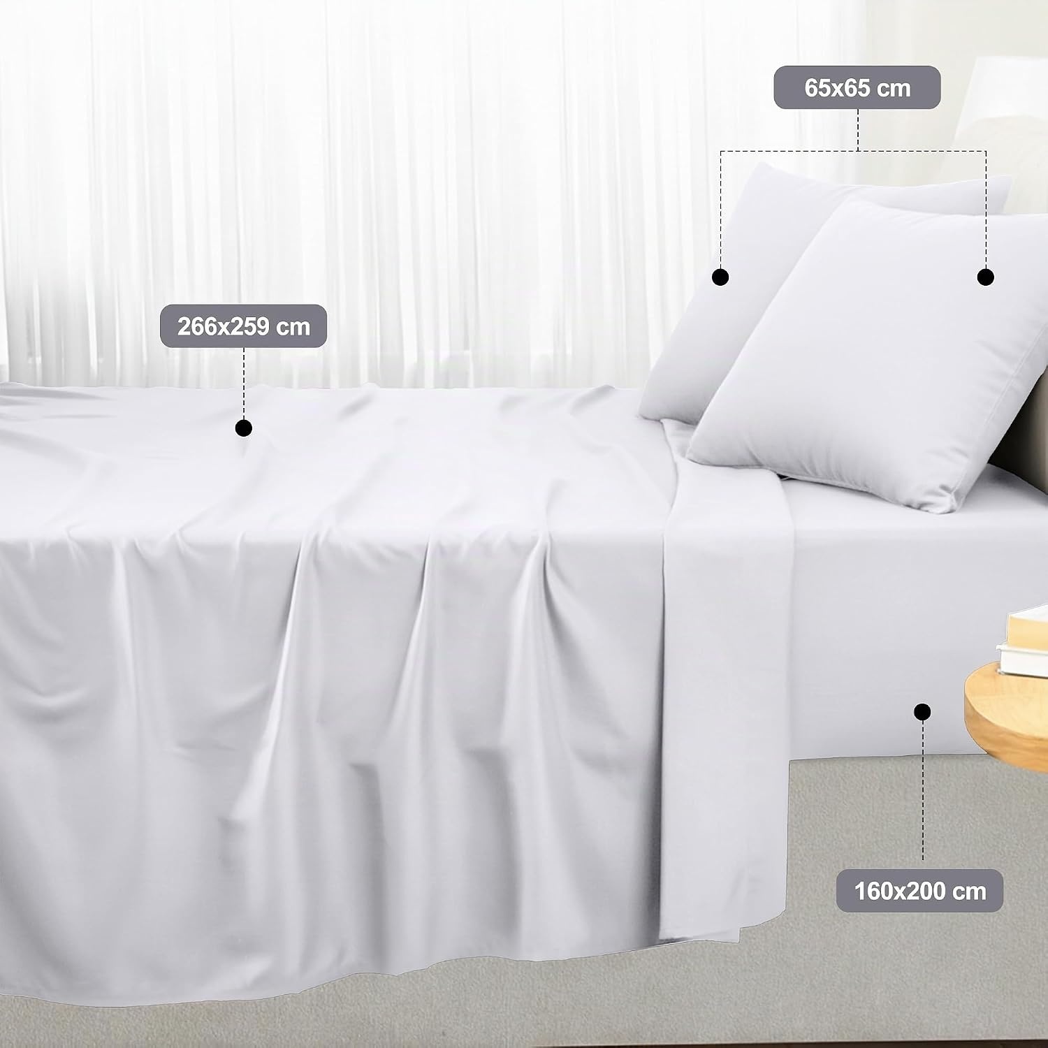 image:imageUtopia Bedding 4 Teilige Bettlaken Set 135x190cm Niederlndisches BlauWei